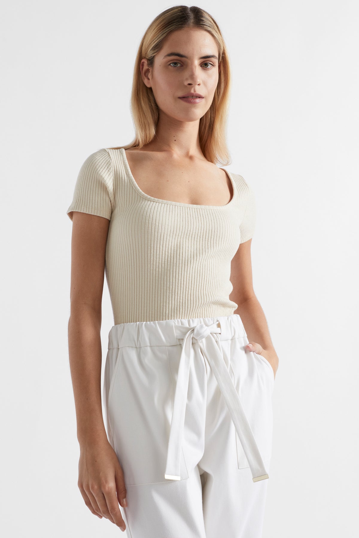 Ribbed Neat Tee