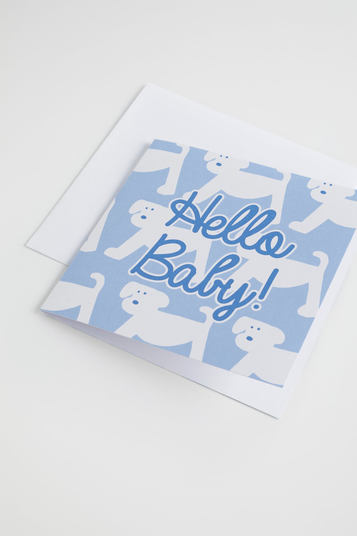 Large Hello Baby Dog Card