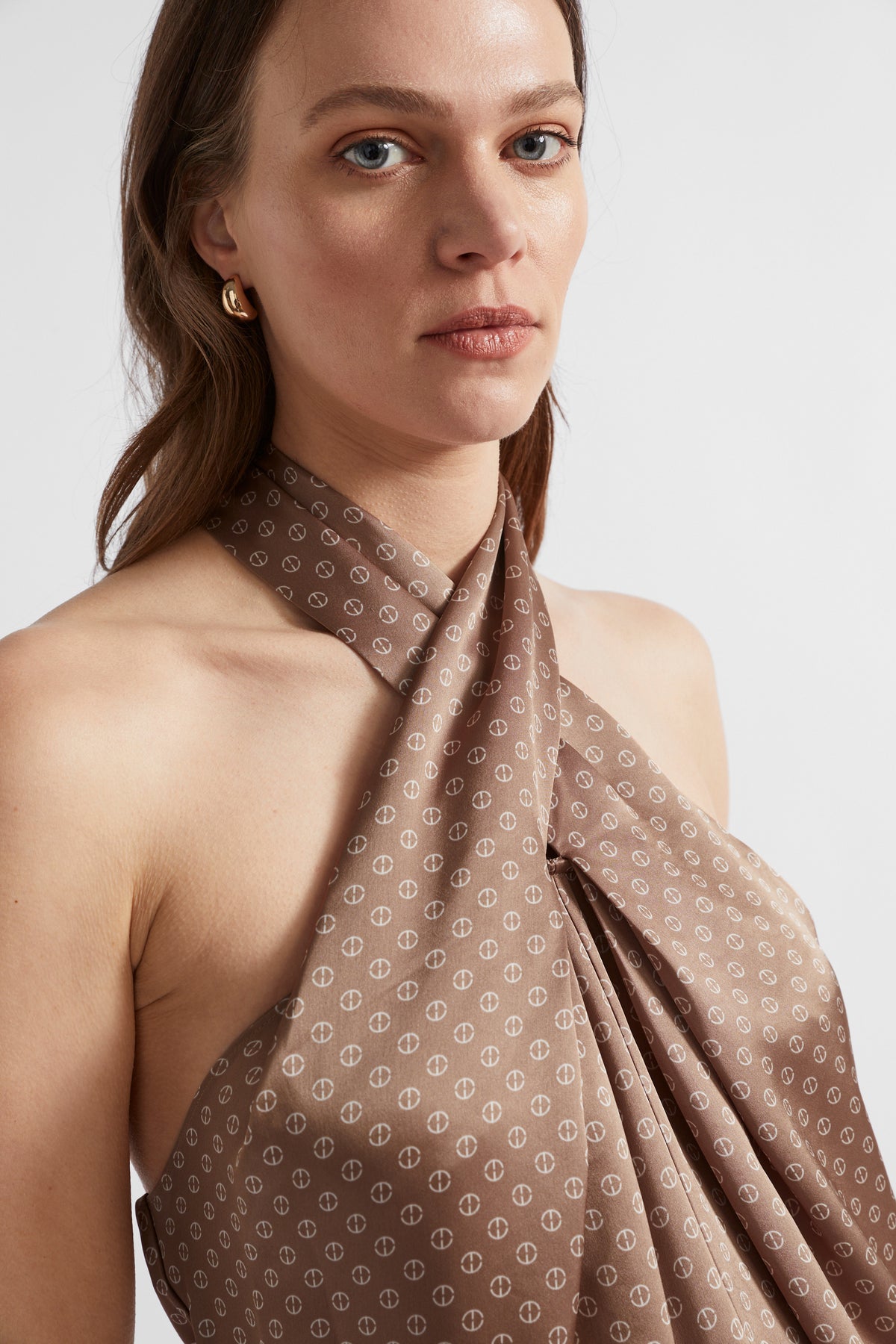 Scarf Print Halter Top
