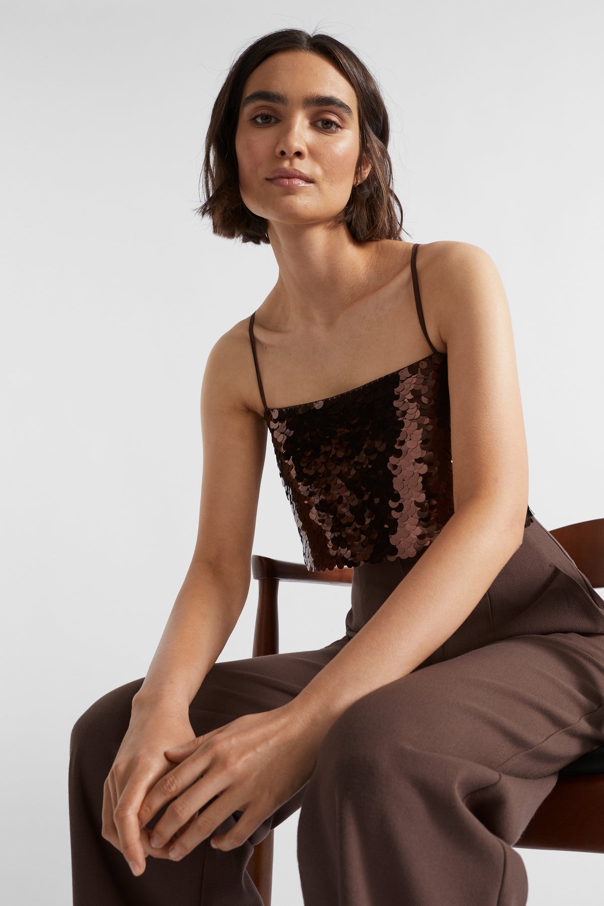 Sequin Crop Cami