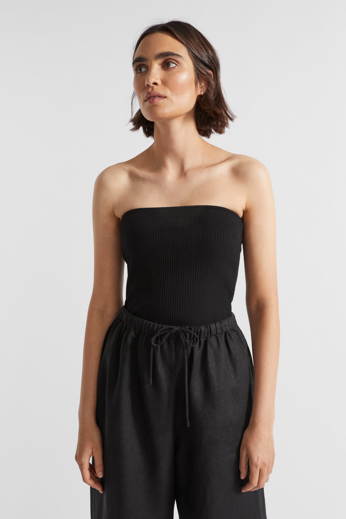 Rib Strapless Bodice