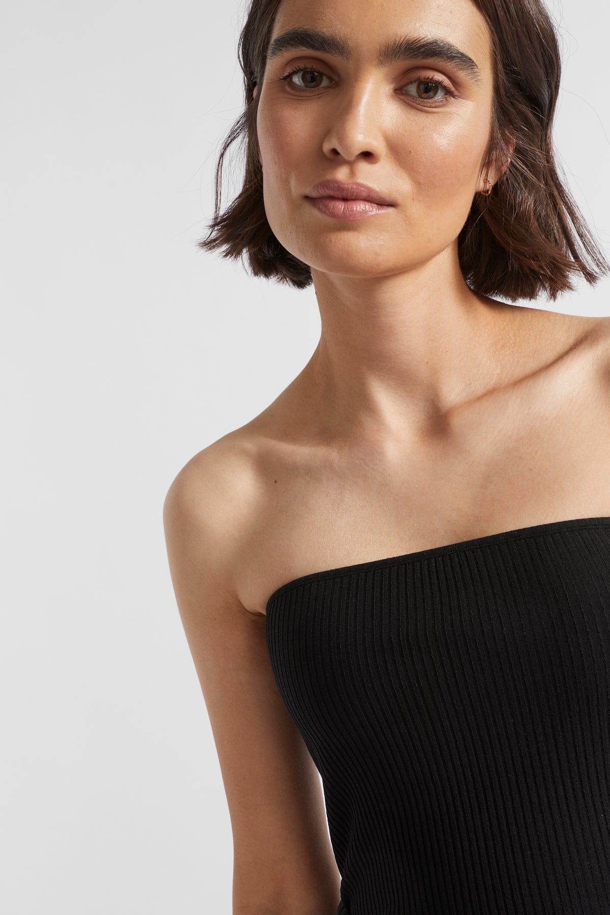 Rib Strapless Bodice