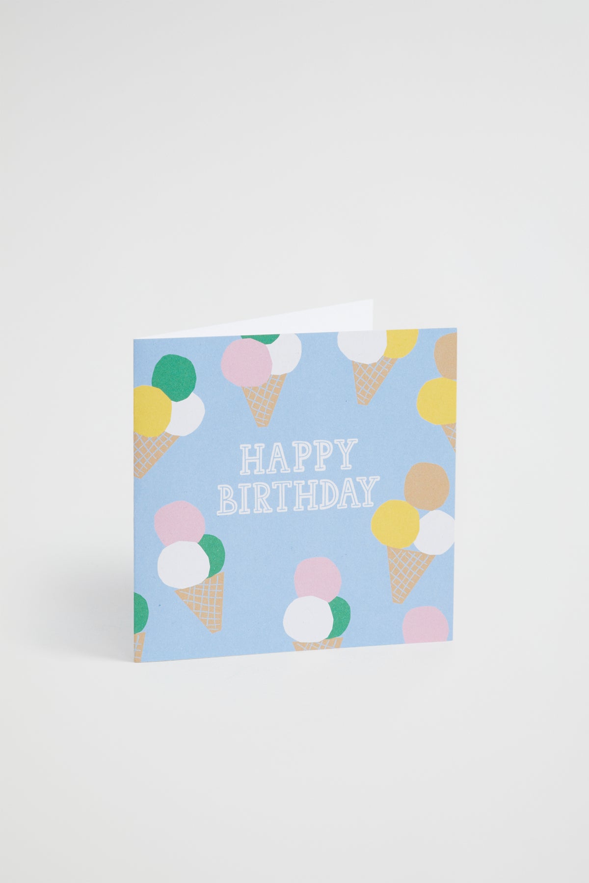 Large Happy Birthday Ice Cream Card