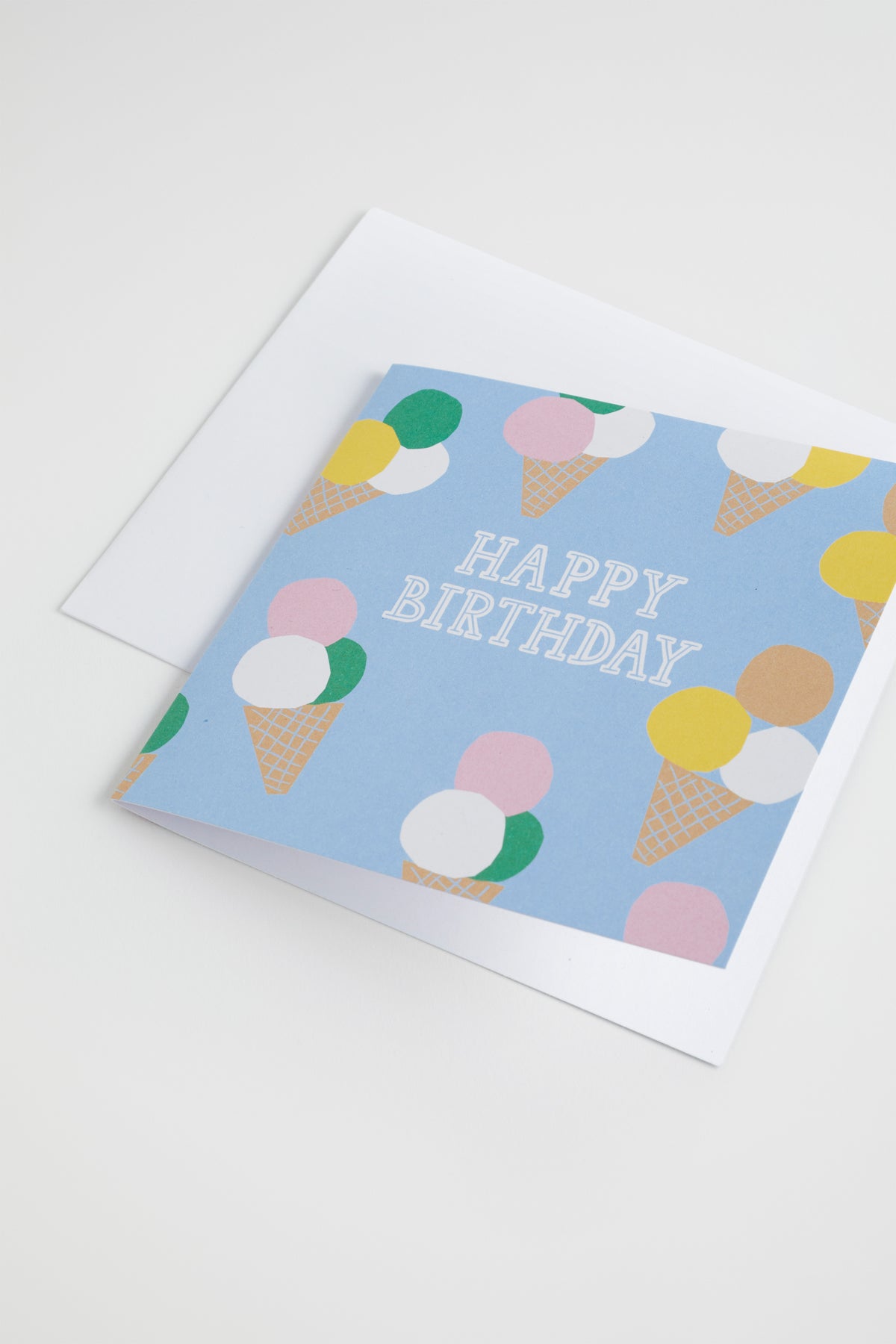 Large Happy Birthday Ice Cream Card