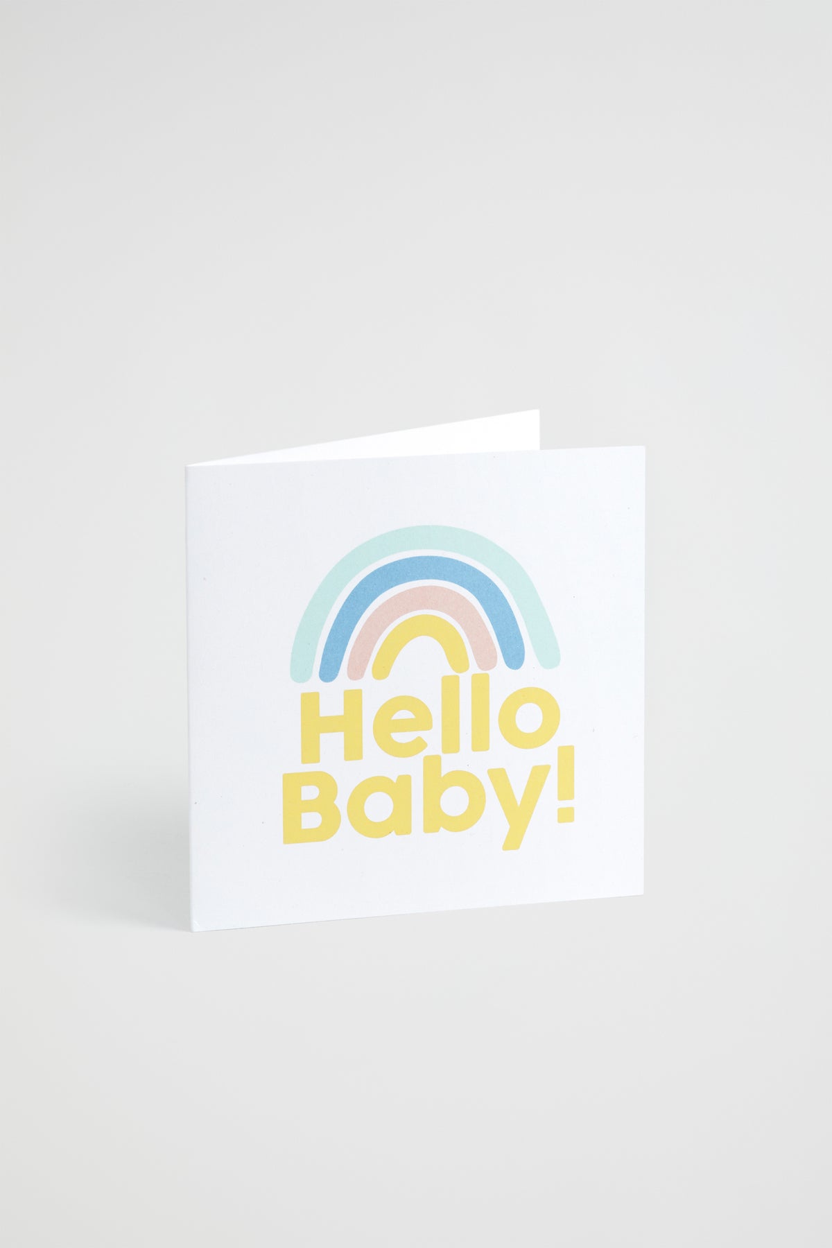 Large Hello Baby Rainbow Card