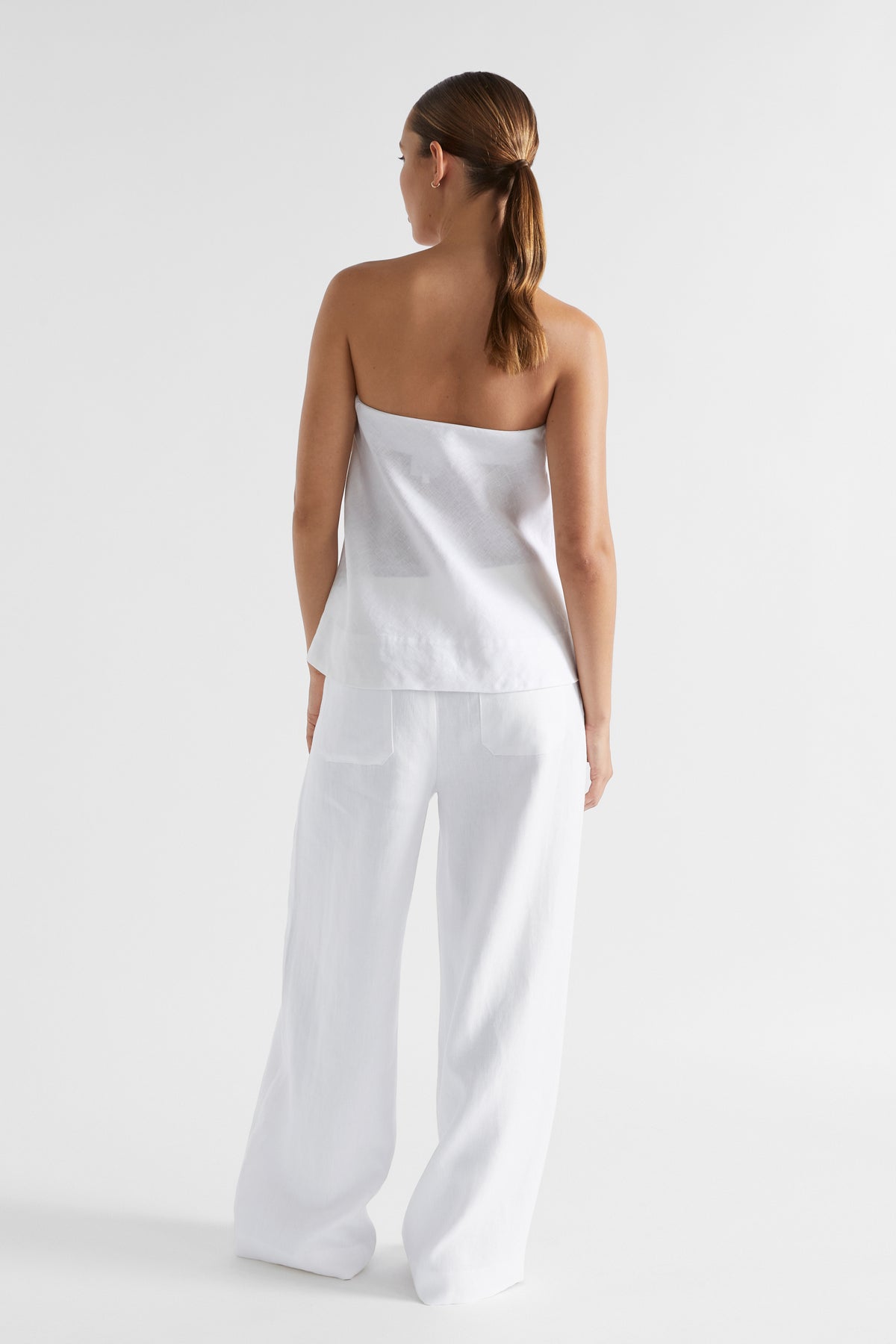 Core Linen Strapless Top