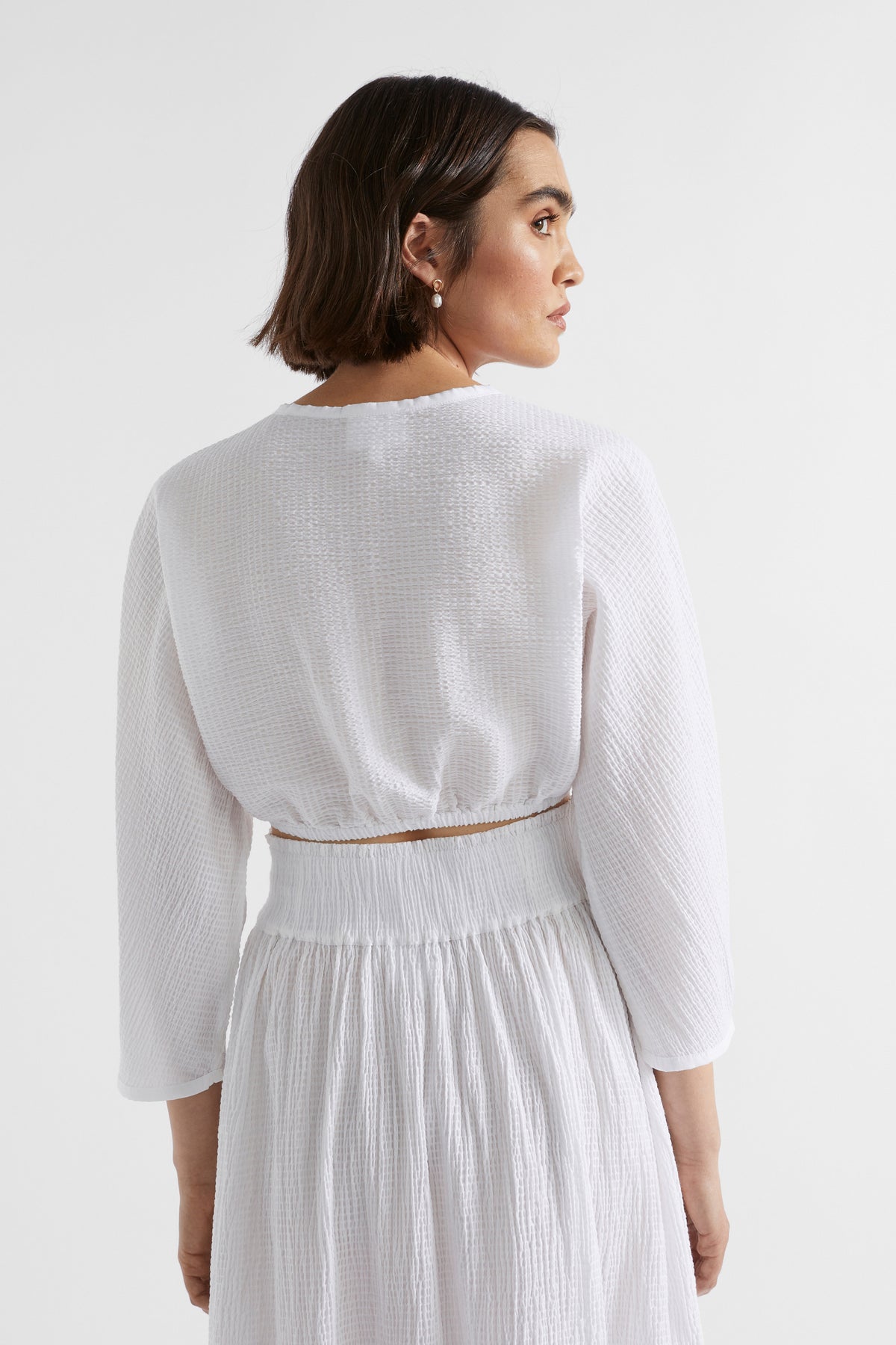 Textured Cotton Twist Top