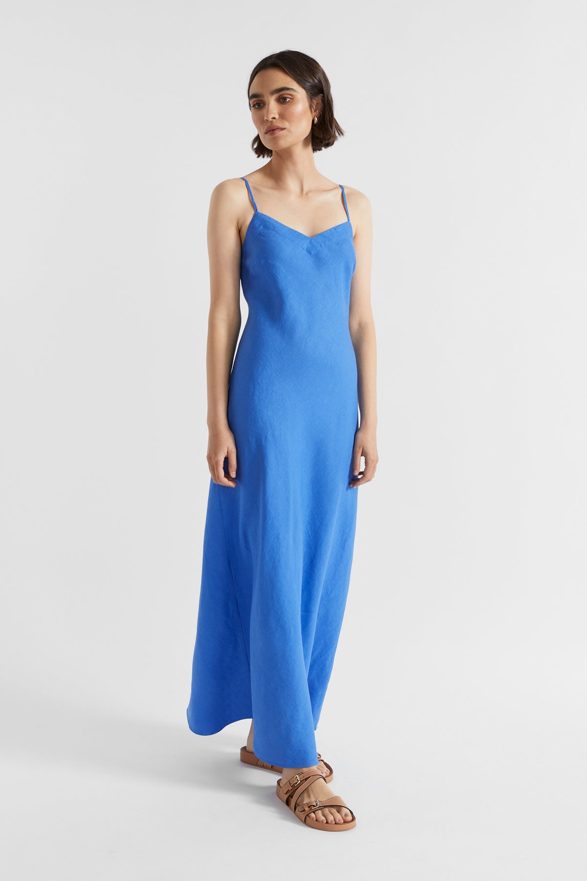 Core Linen Slip Maxi Dress