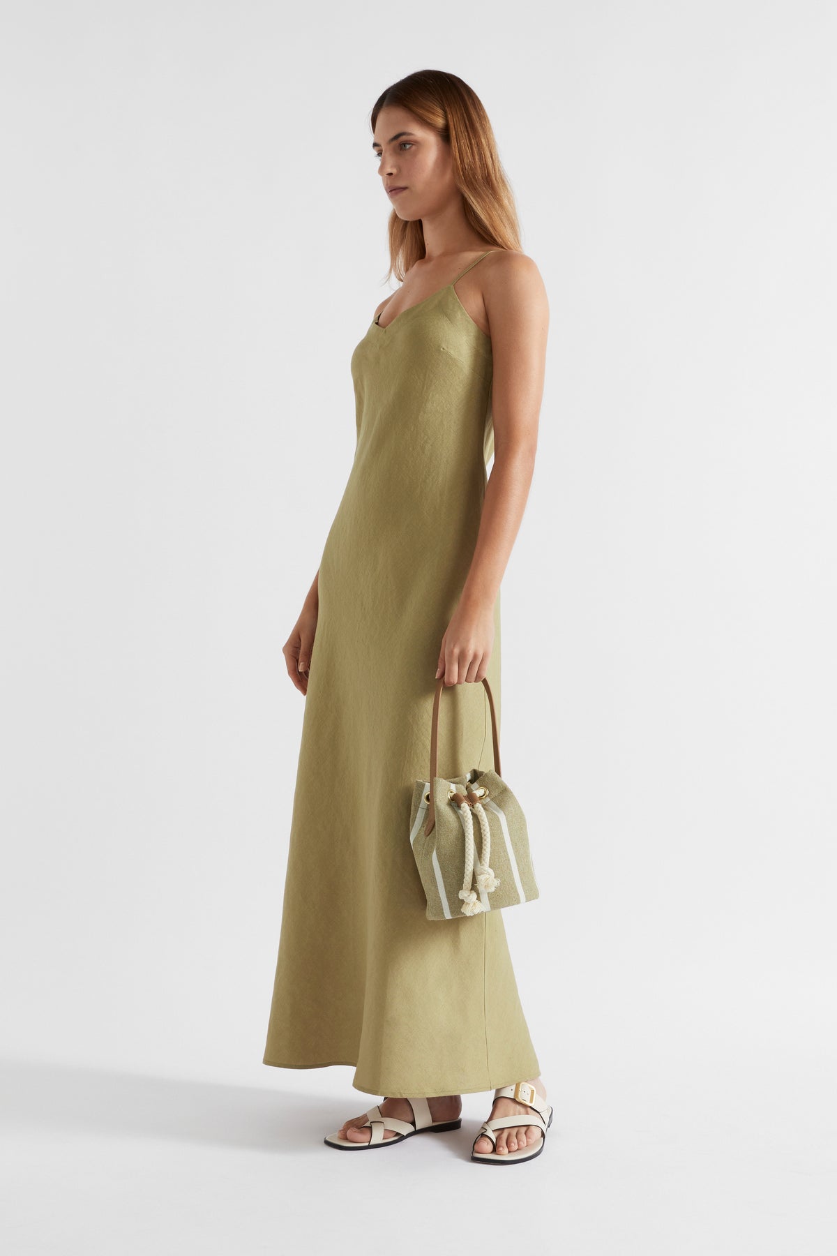 Core Linen Slip Maxi Dress