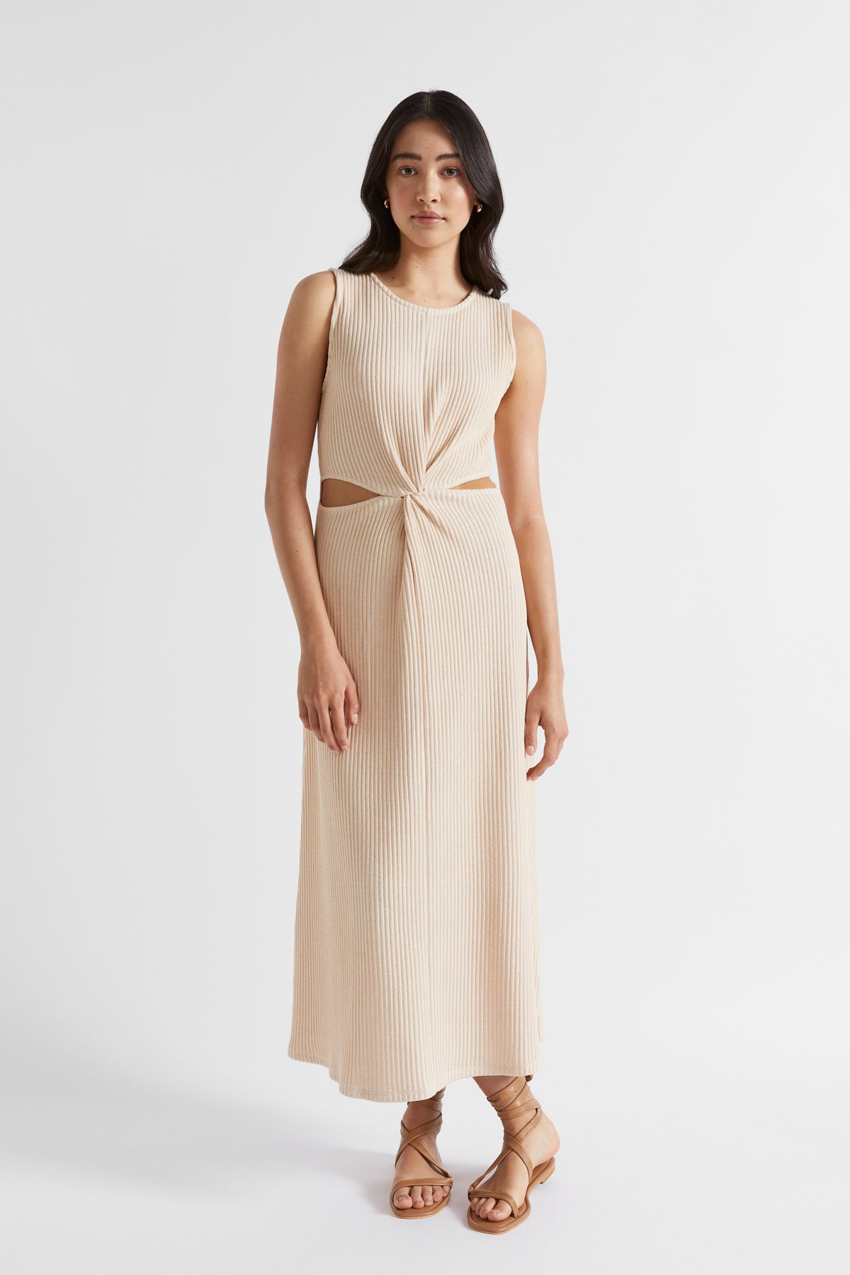 Two Tone Rib Twist Dress