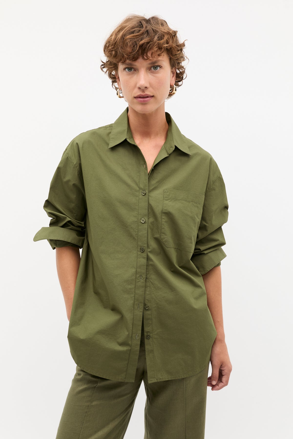 Poplin Pocket Front Shirt