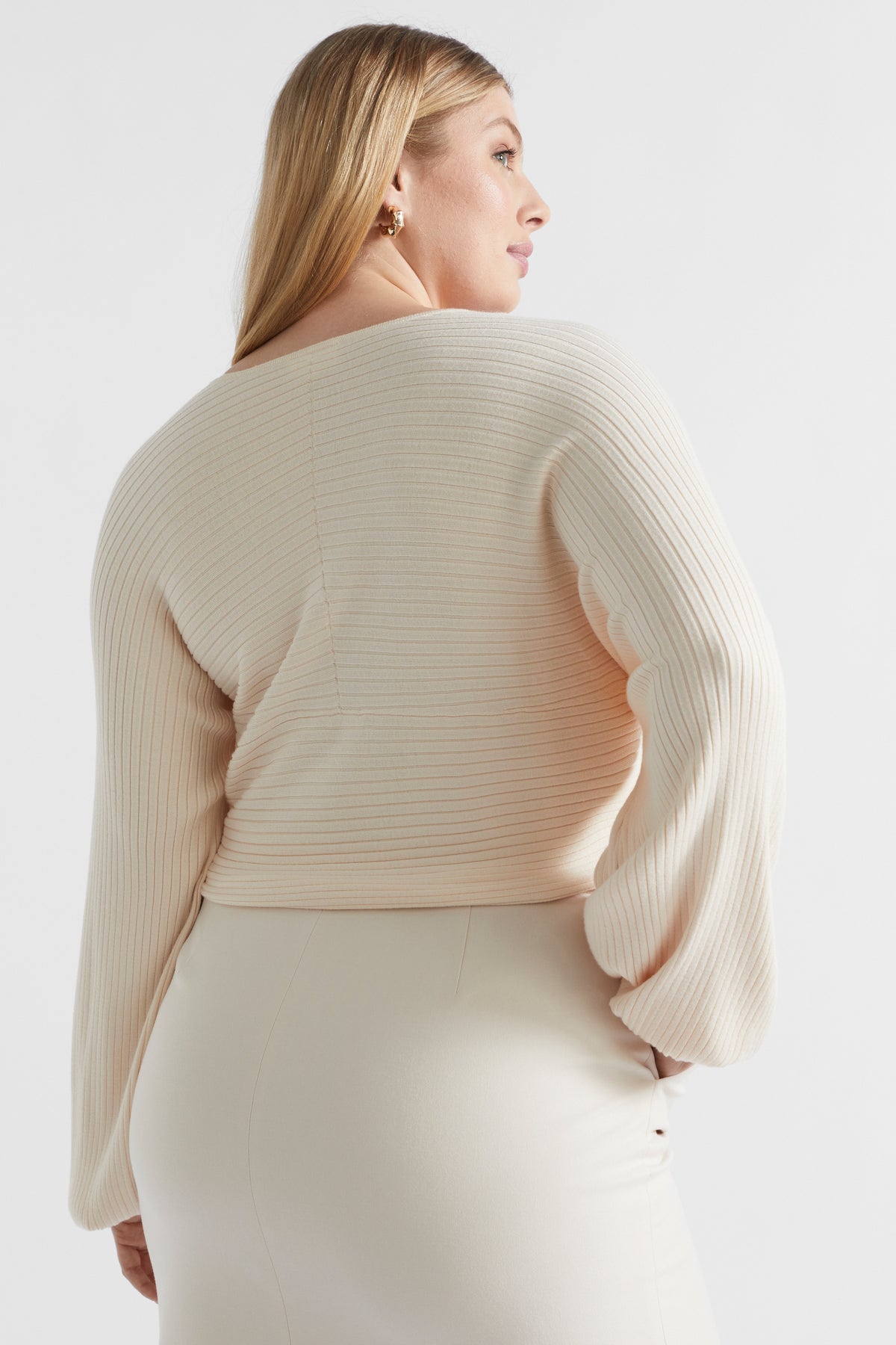 Rib Wrap Front Knit