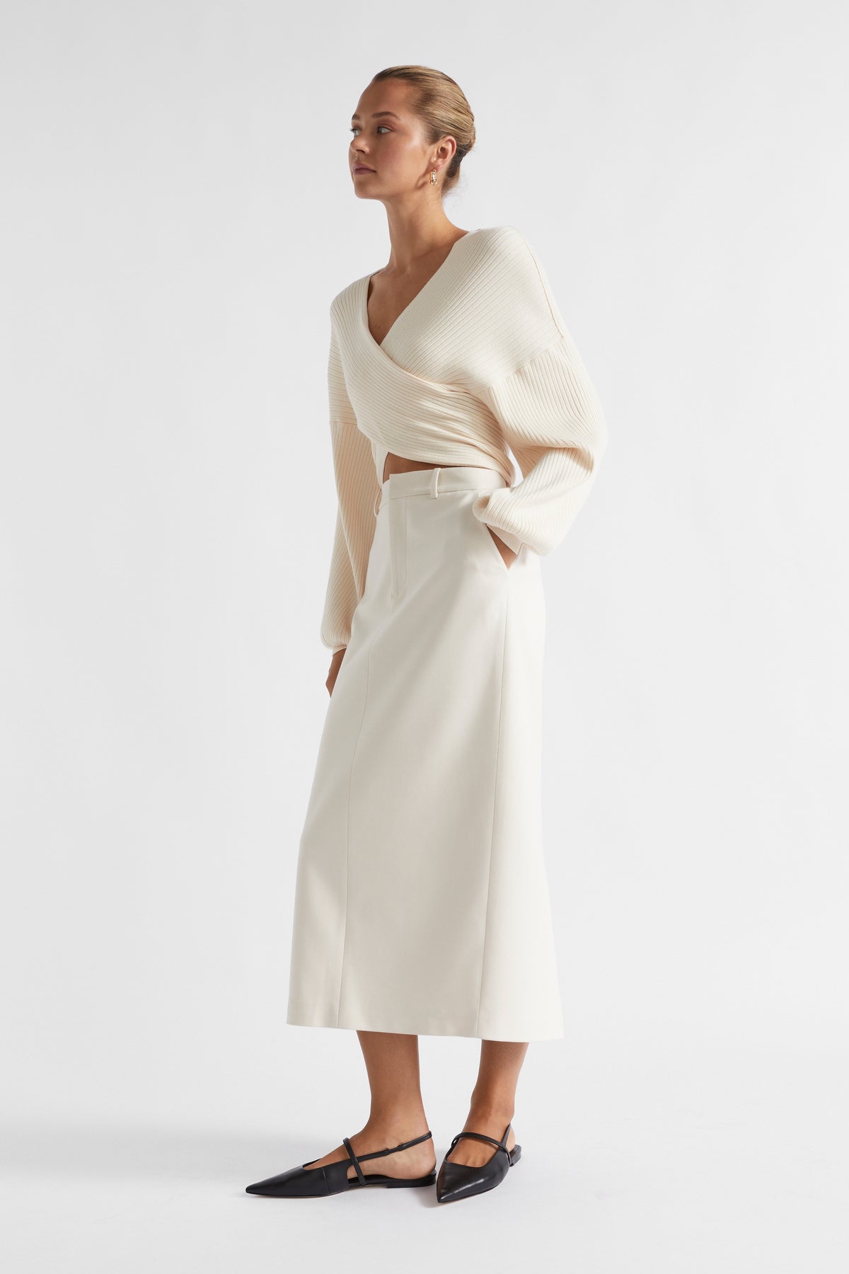 Rib Wrap Front Knit