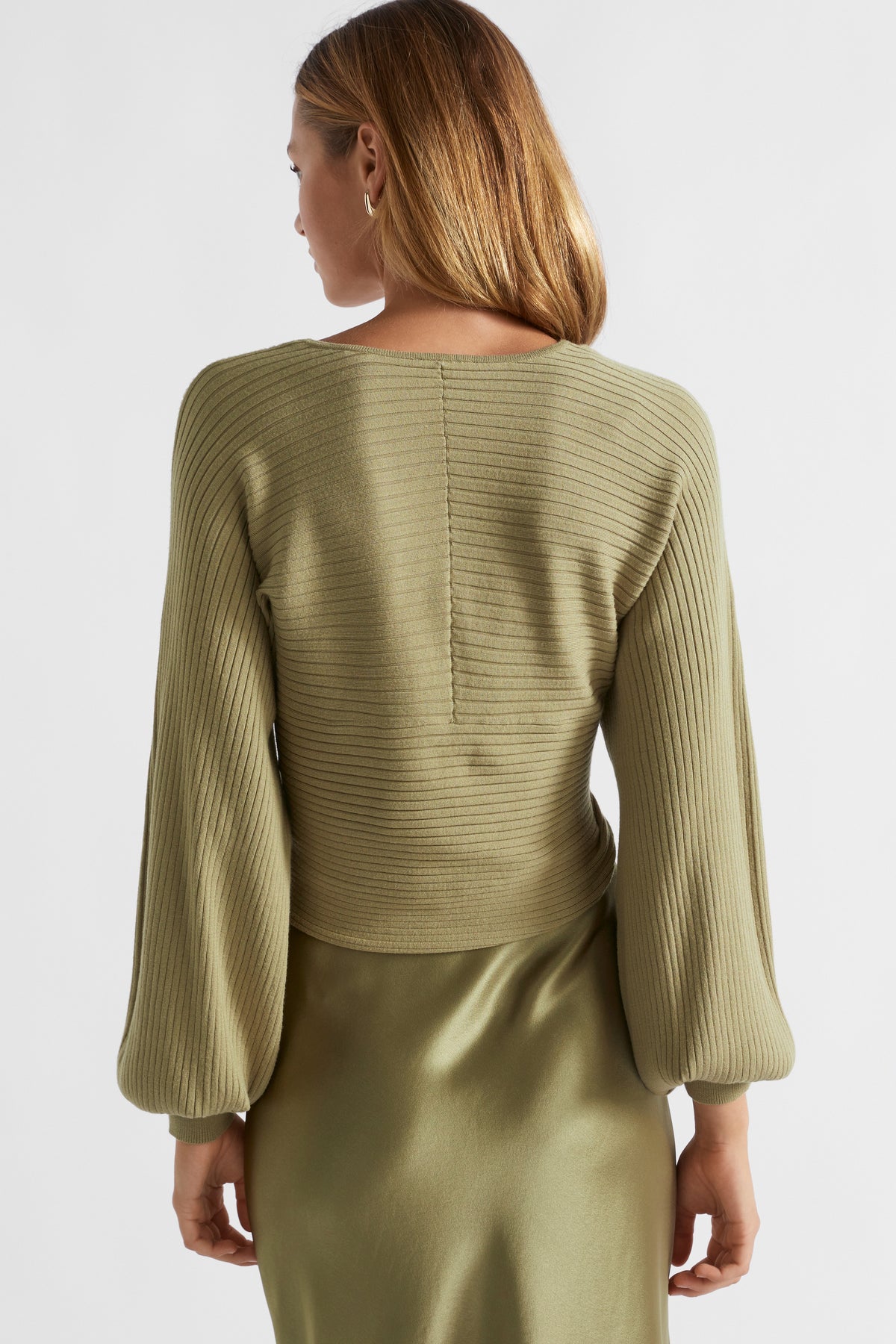 Rib Wrap Front Knit