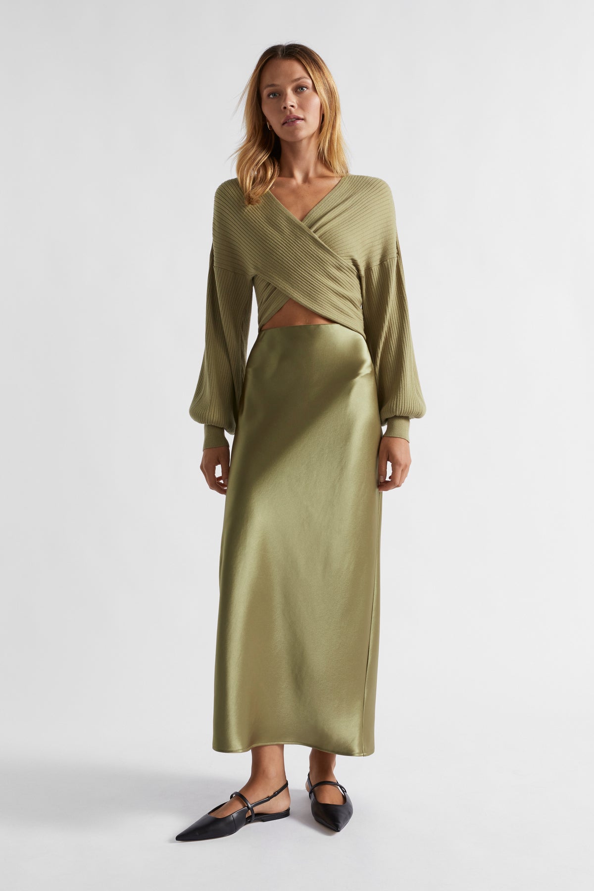 Rib Wrap Front Knit