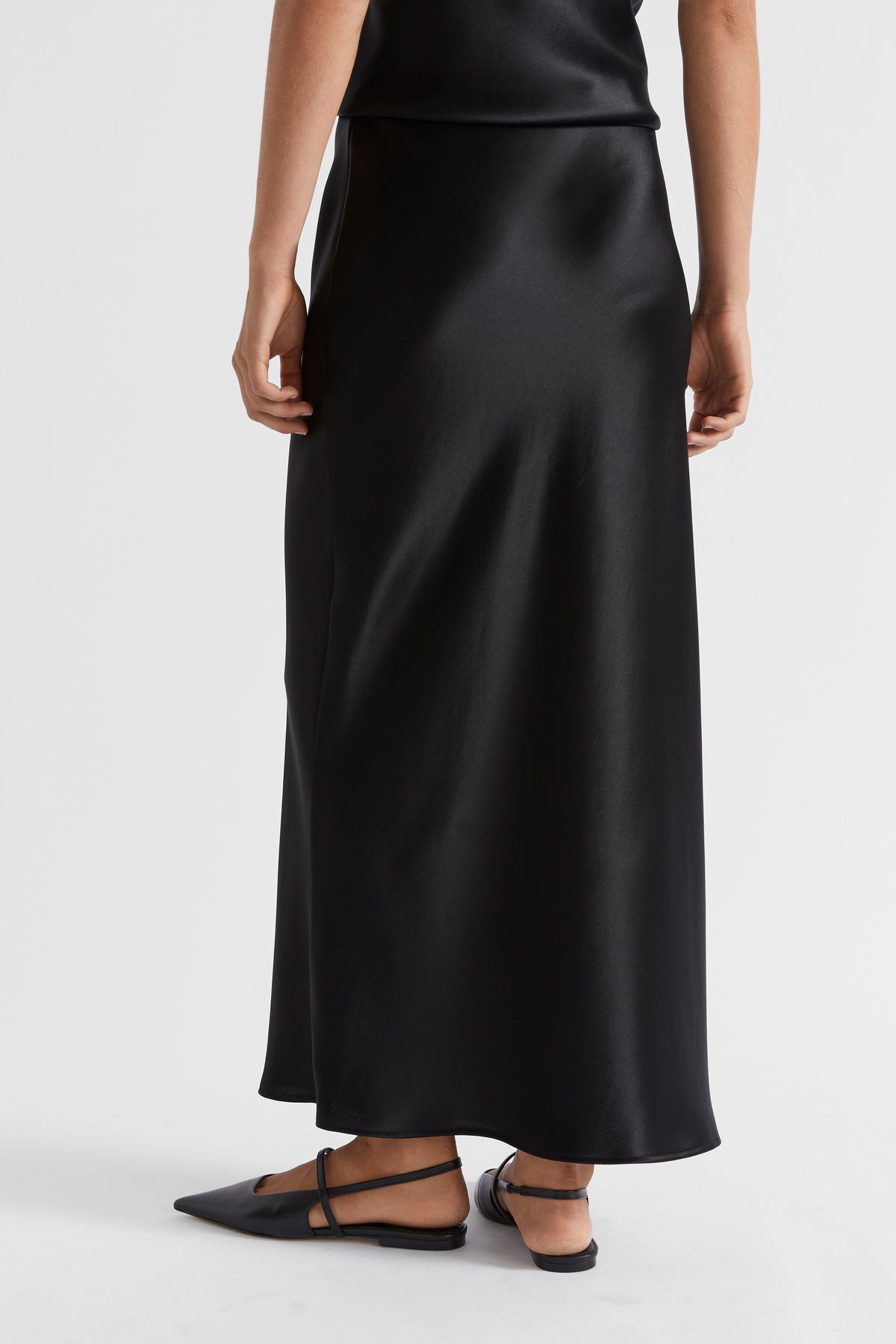 Satin Maxi Slip Skirt