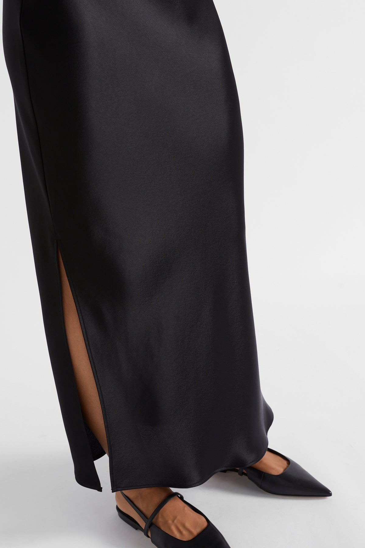 Satin Maxi Slip Skirt