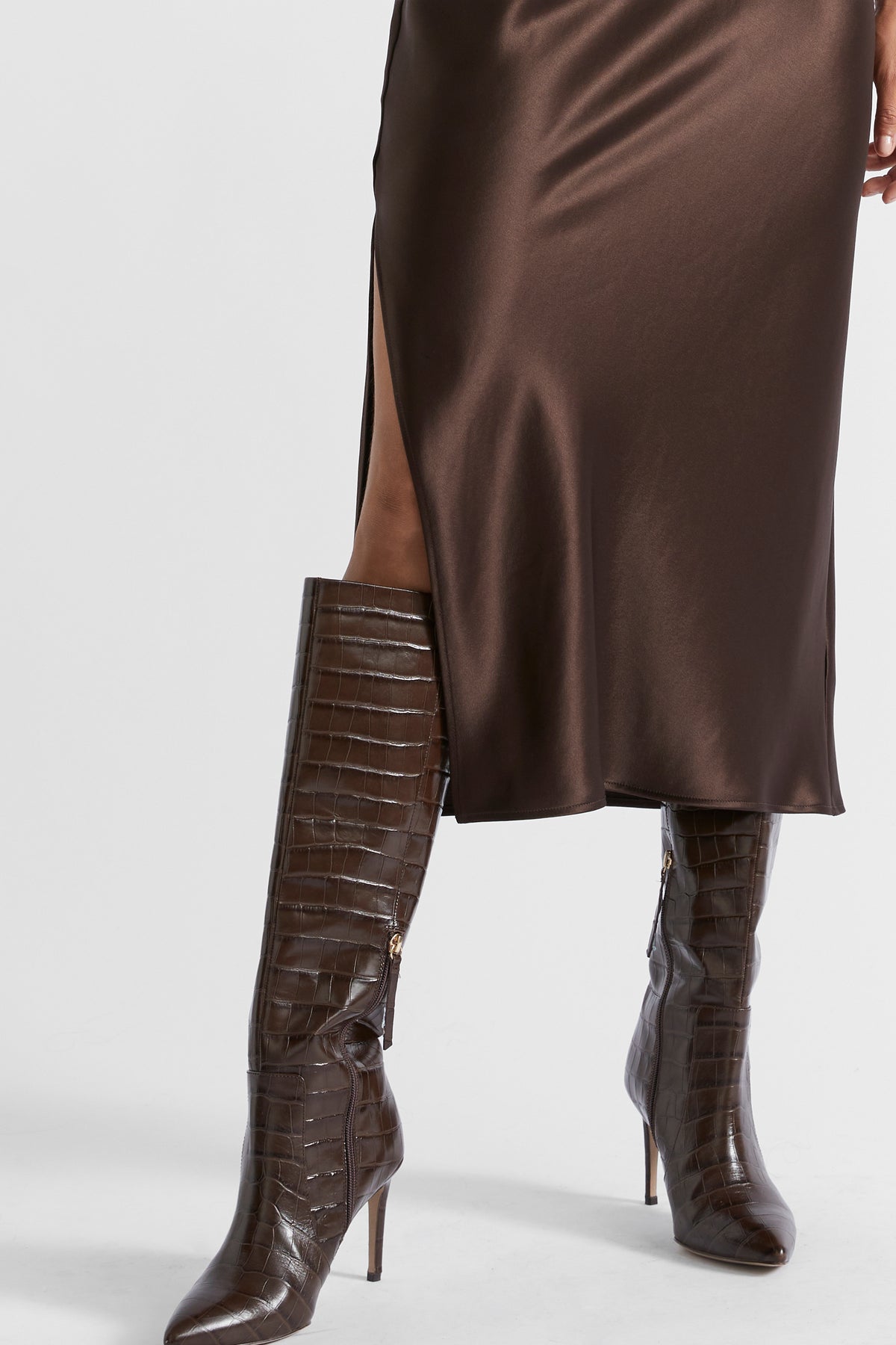 Satin Maxi Slip Skirt