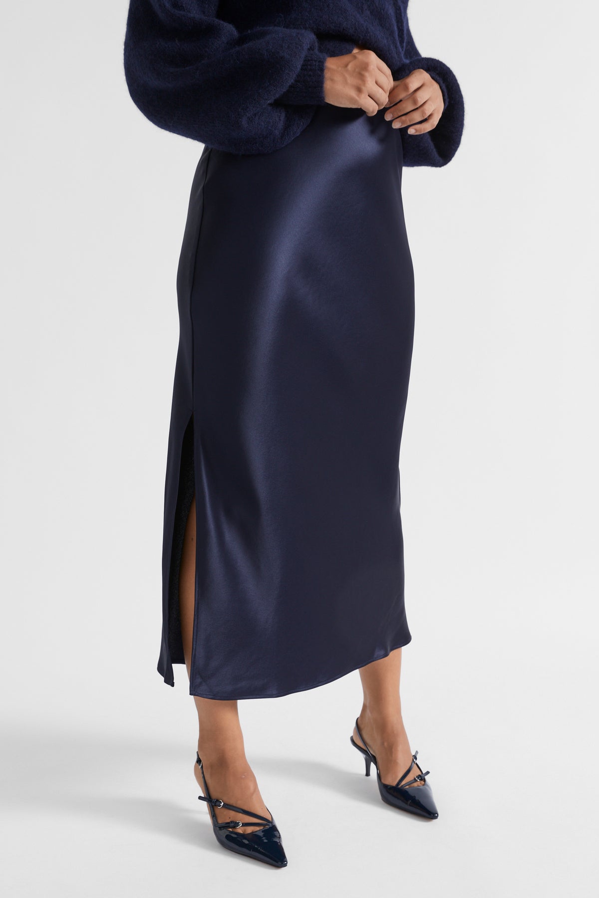 Satin Maxi Slip Skirt