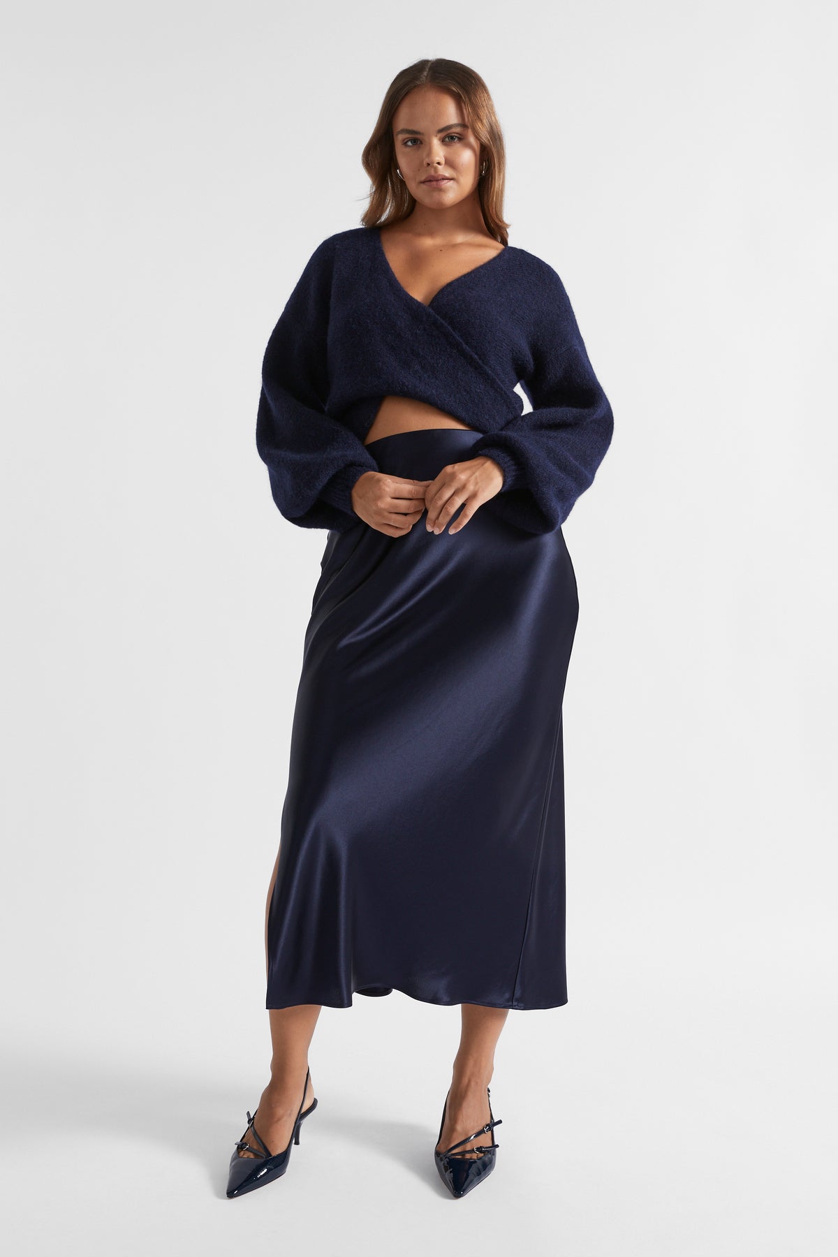 Satin Maxi Slip Skirt