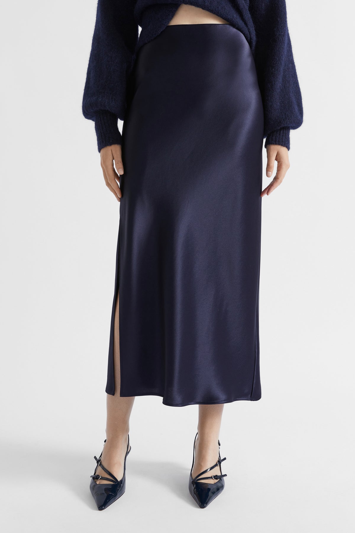 Satin Maxi Slip Skirt