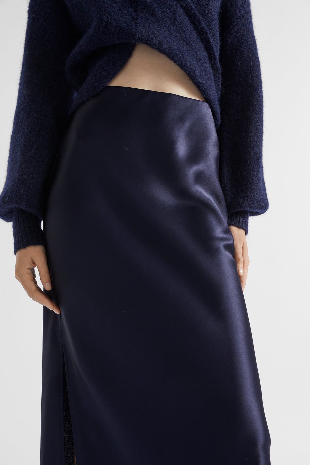 Satin Maxi Slip Skirt