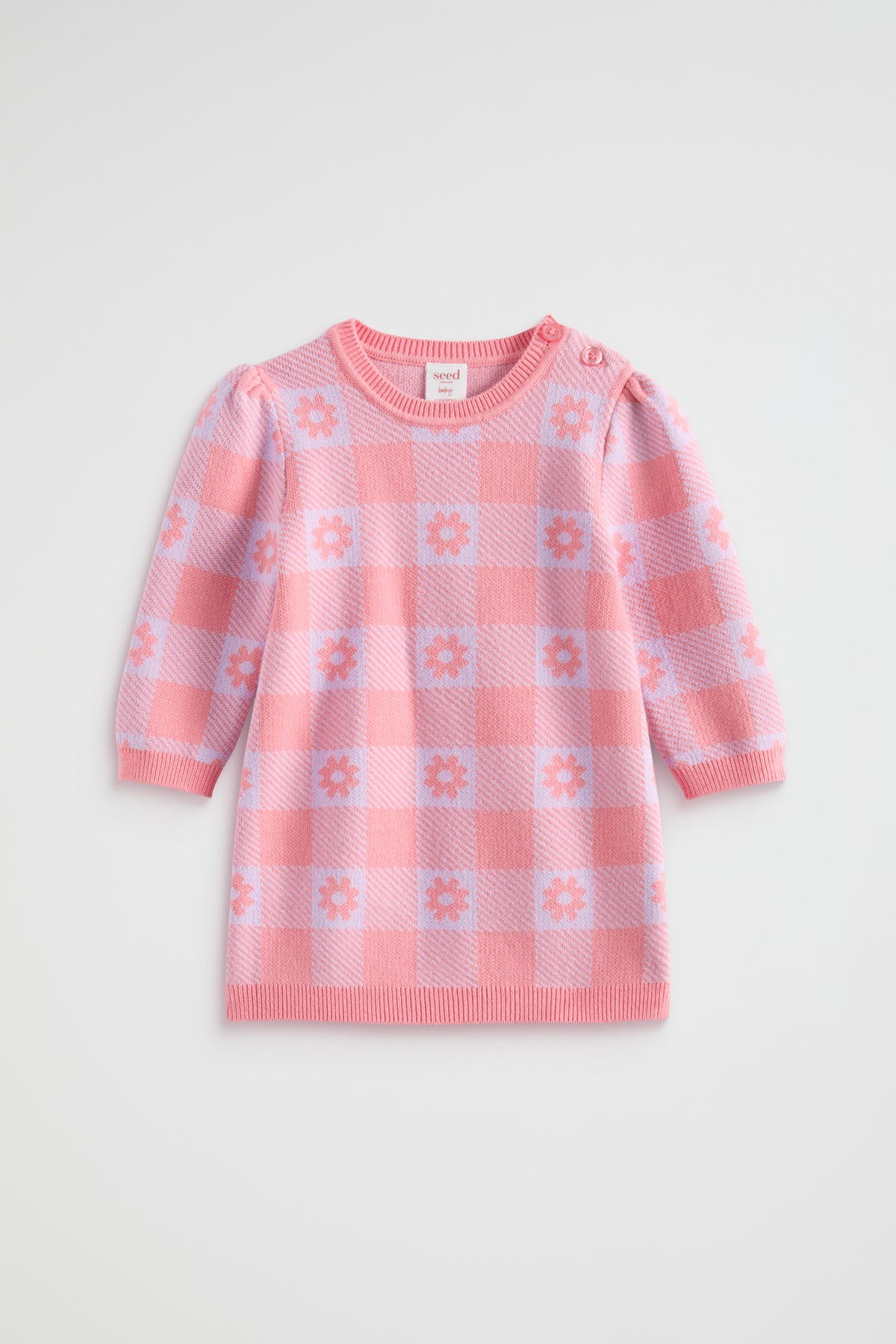 Check Knit Dress