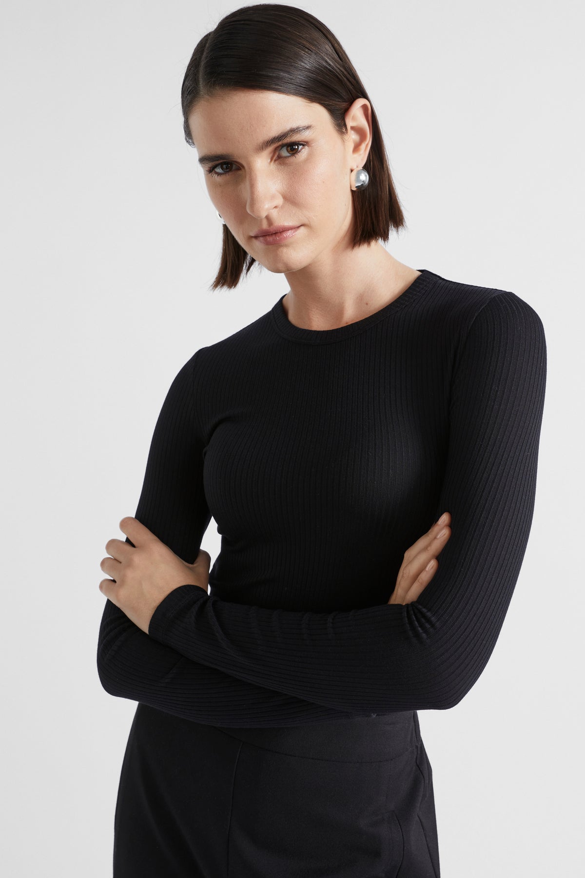 Core Rib Crew Top