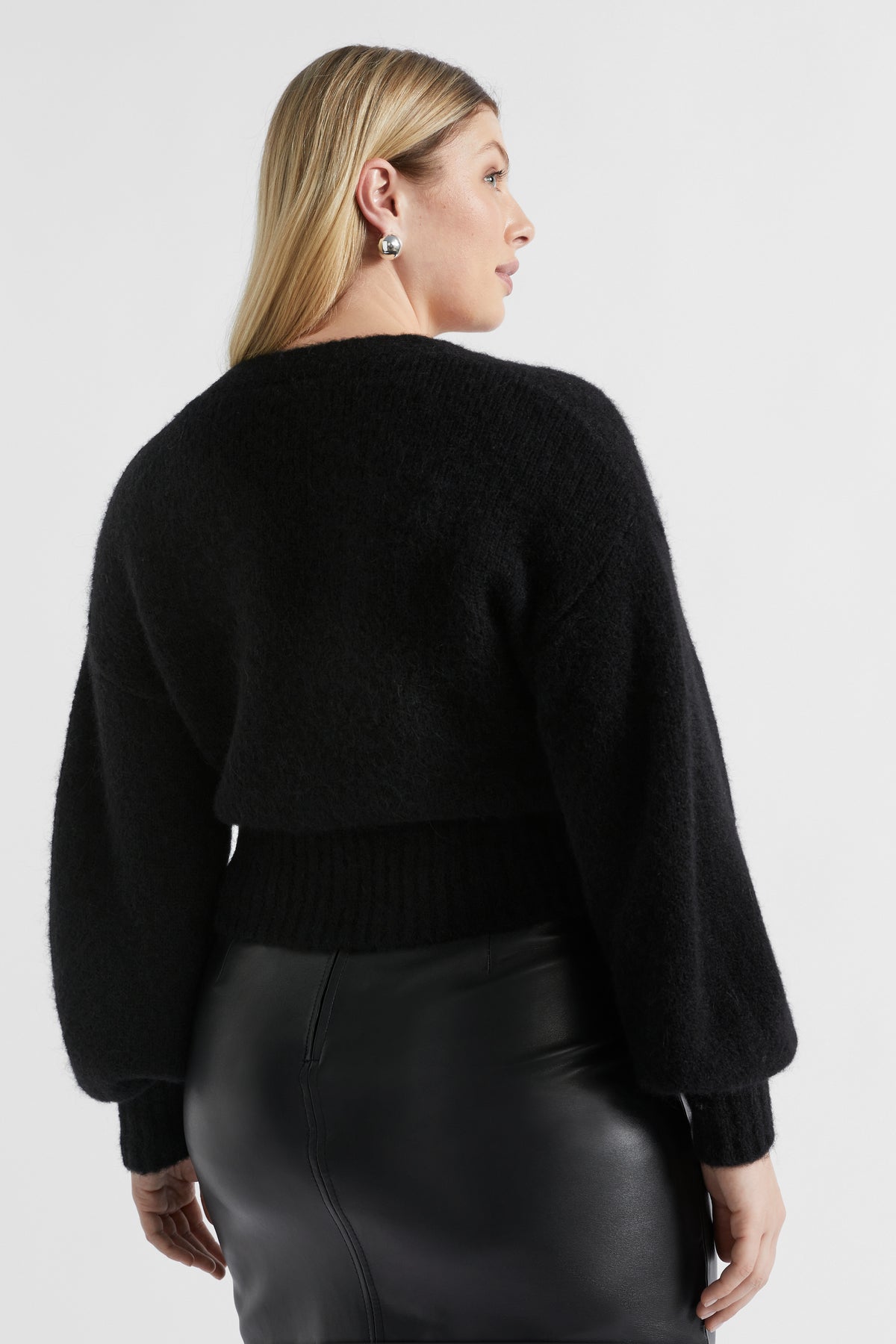 Wool Blend V Neck Knit