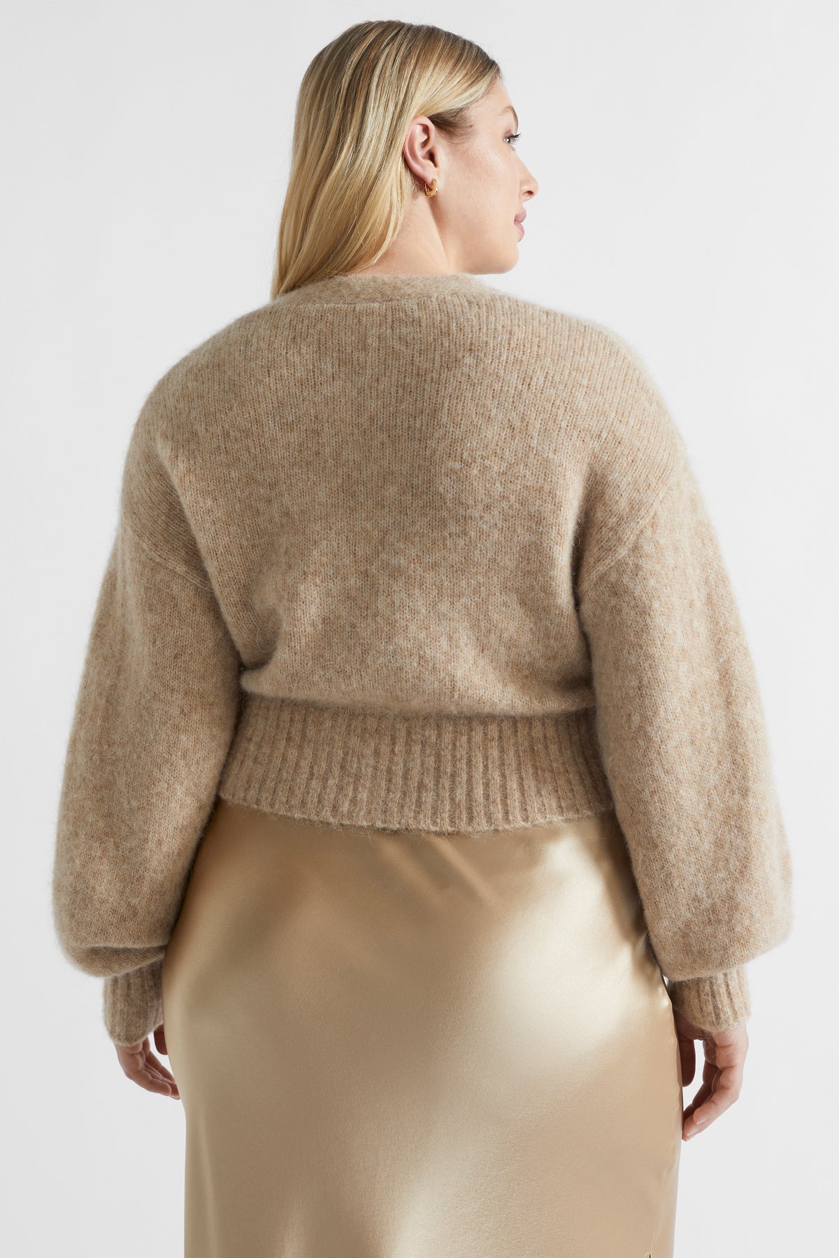 Wool Blend V Neck Knit