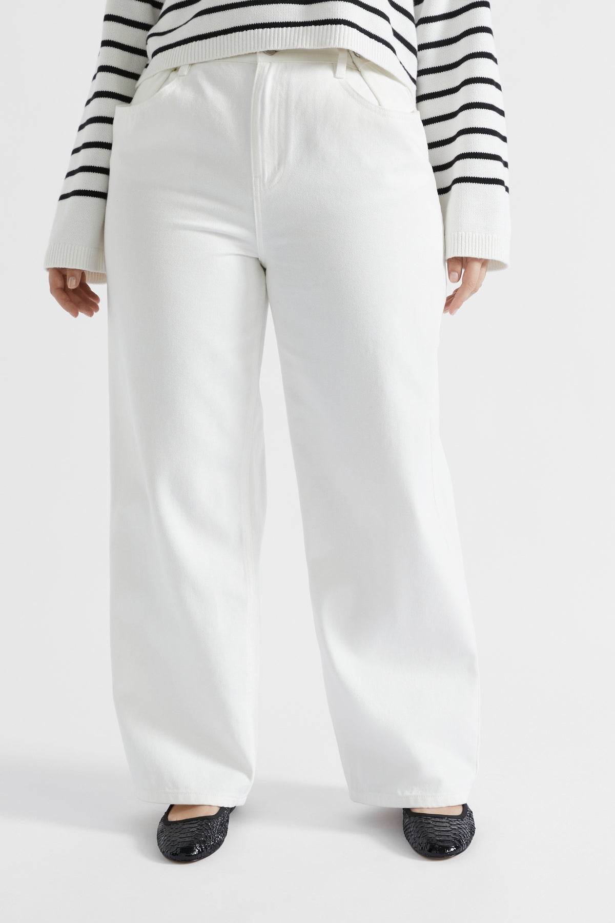 Pinch Waist Baggy Wide Leg Jean