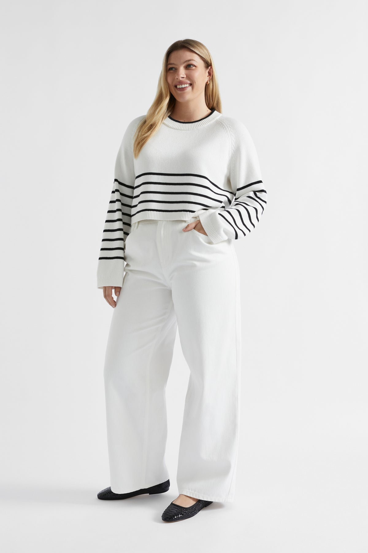 Pinch Waist Baggy Wide Leg Jean