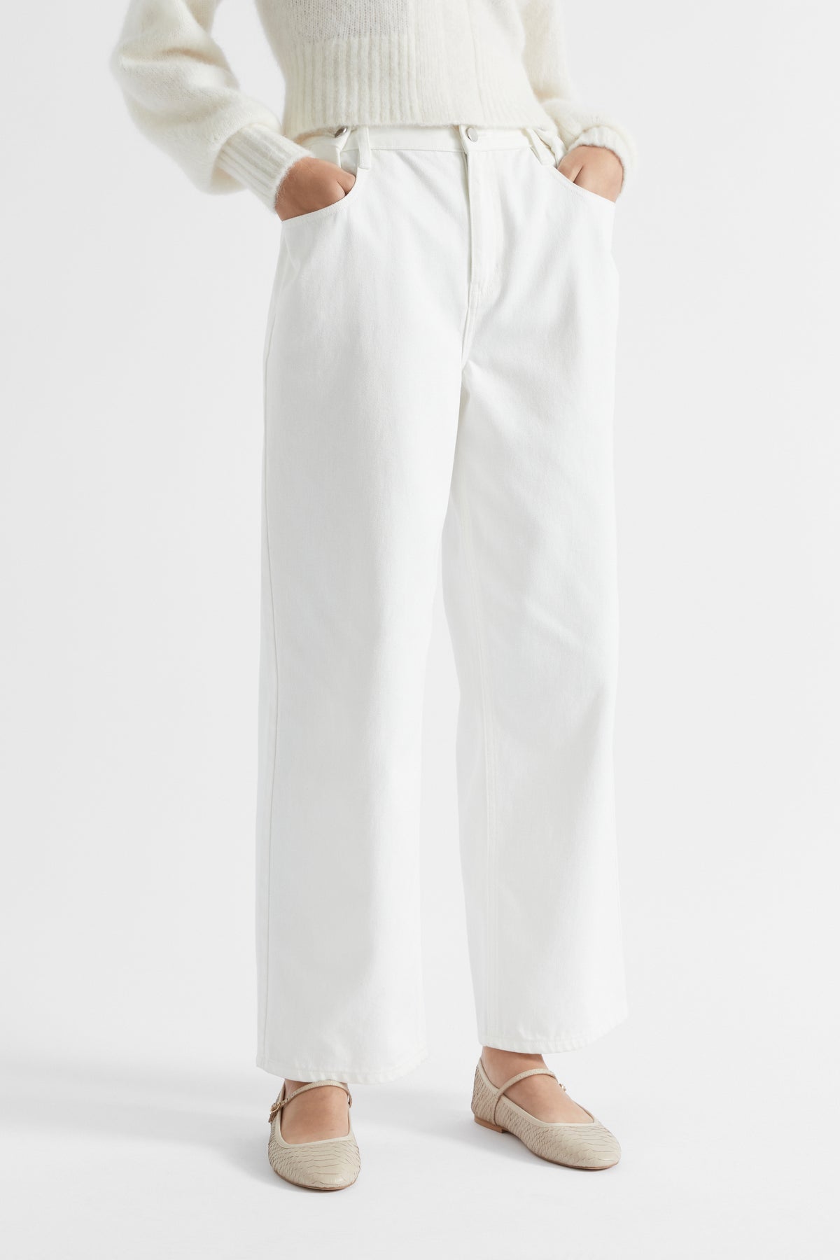 Pinch Waist Baggy Wide Leg Jean