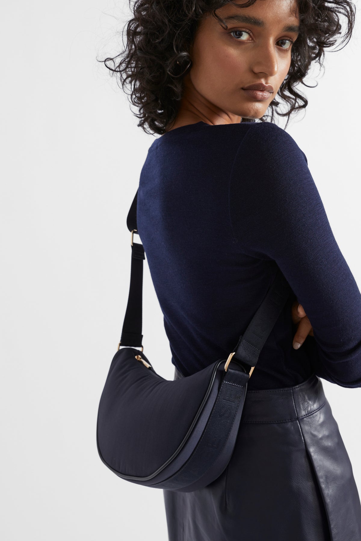 Monochrome Saddle Bag