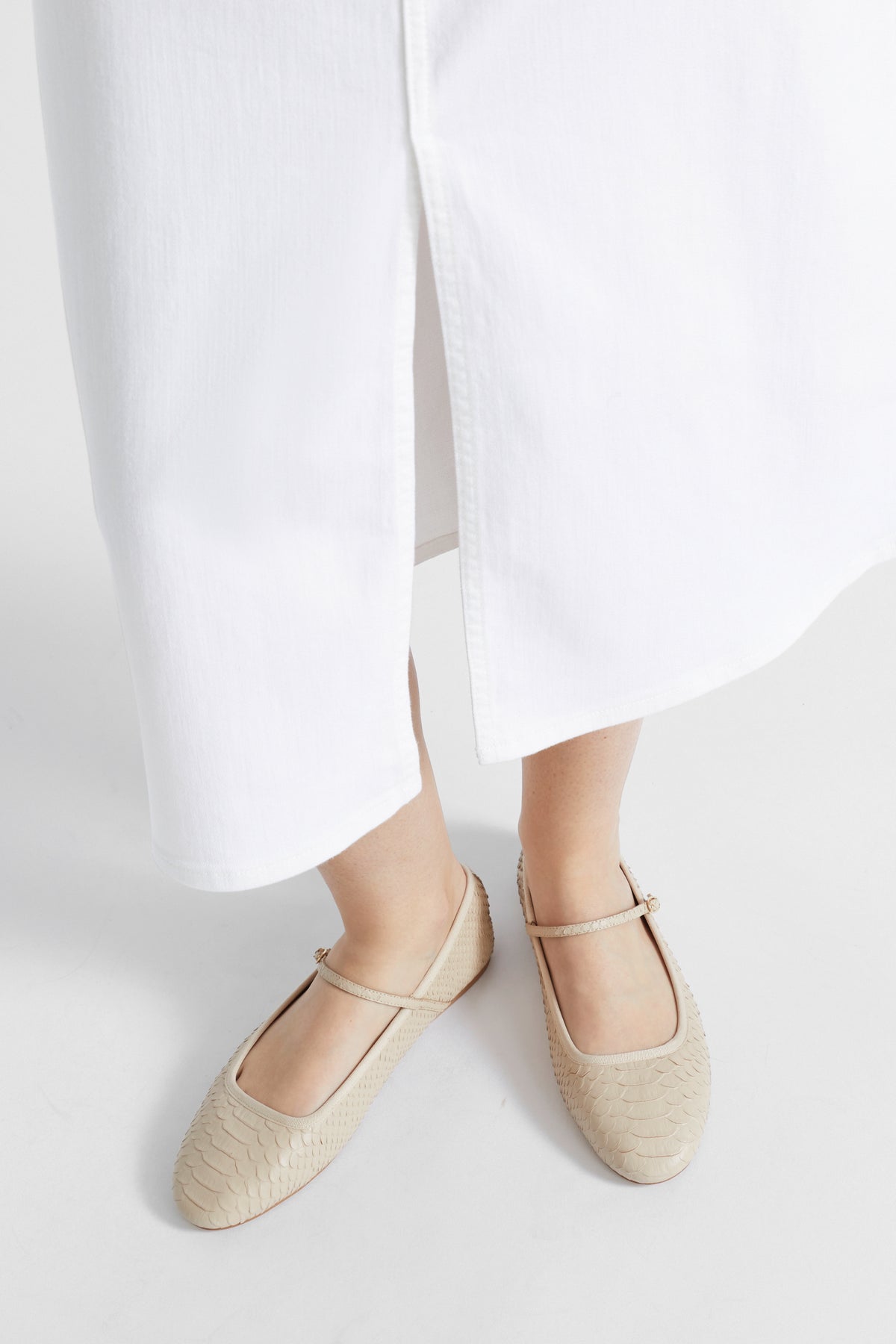 Kai Snake Embossed Ballet Flat