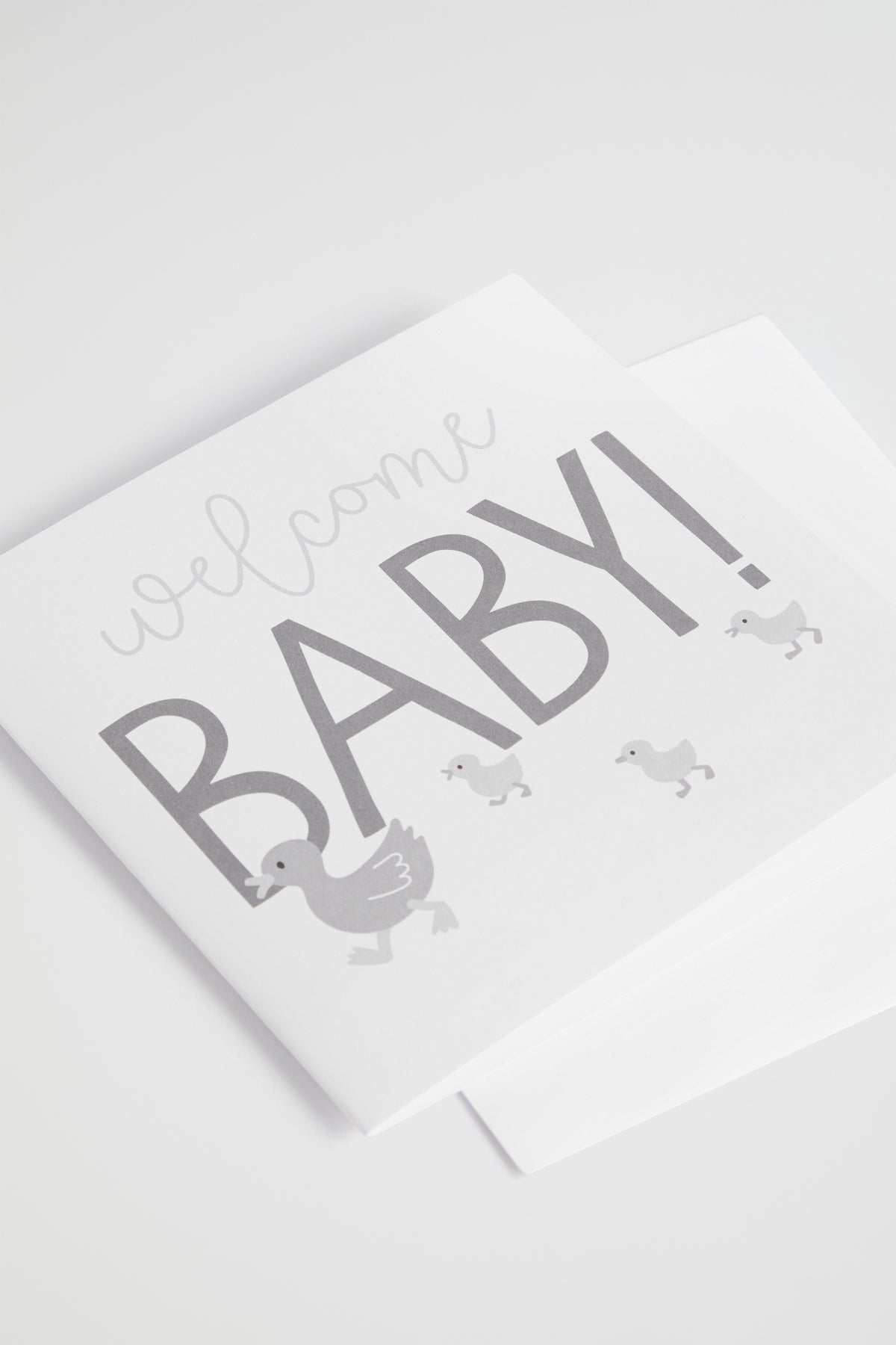 Large Welcome Baby Duck Card