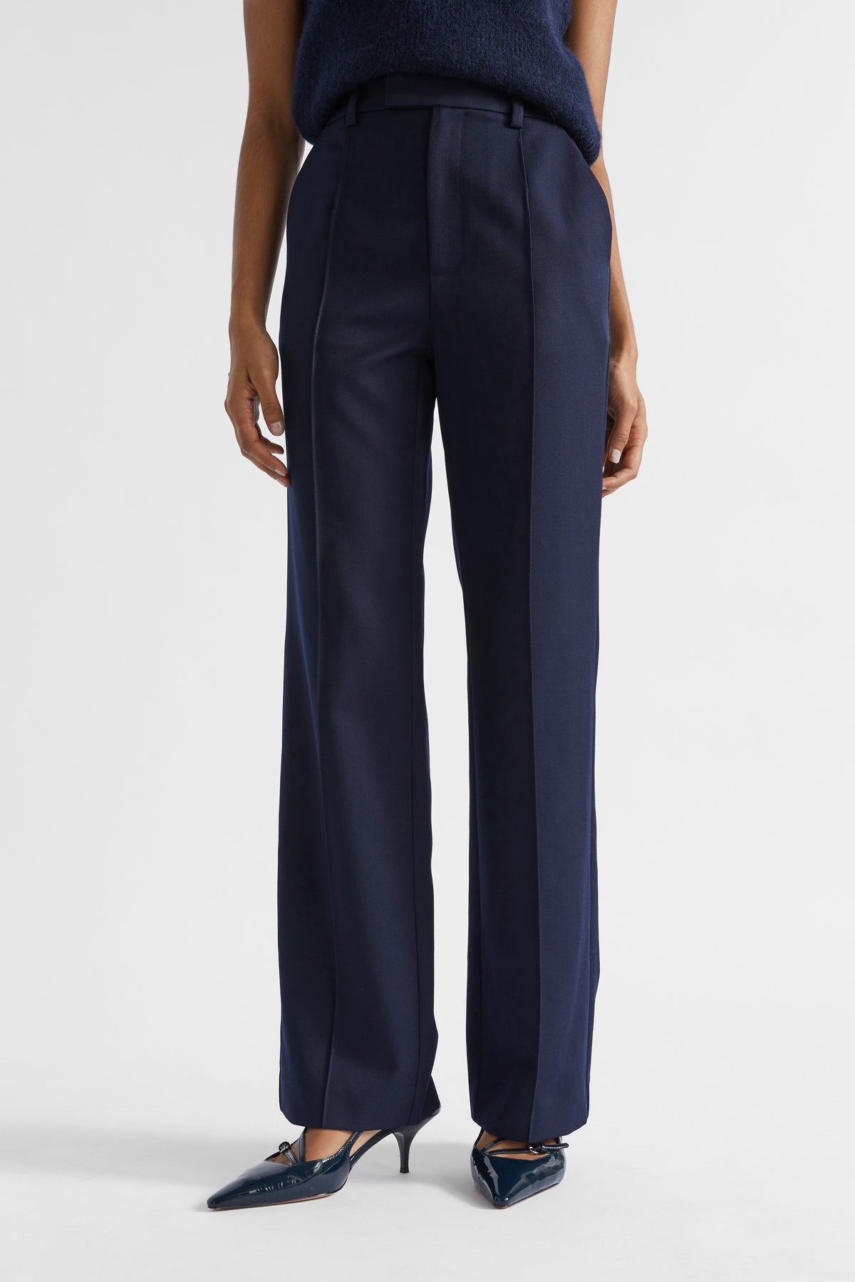 Wool Blend Tailored Pant