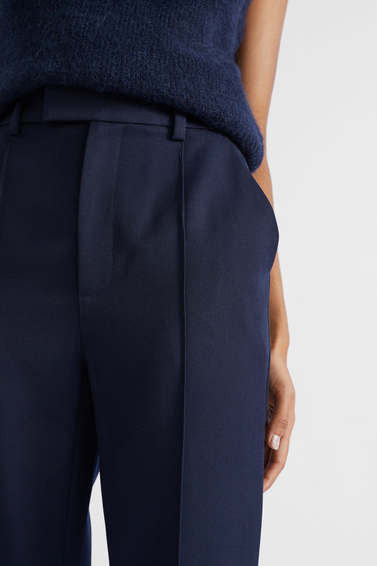 Wool Blend Tailored Pant