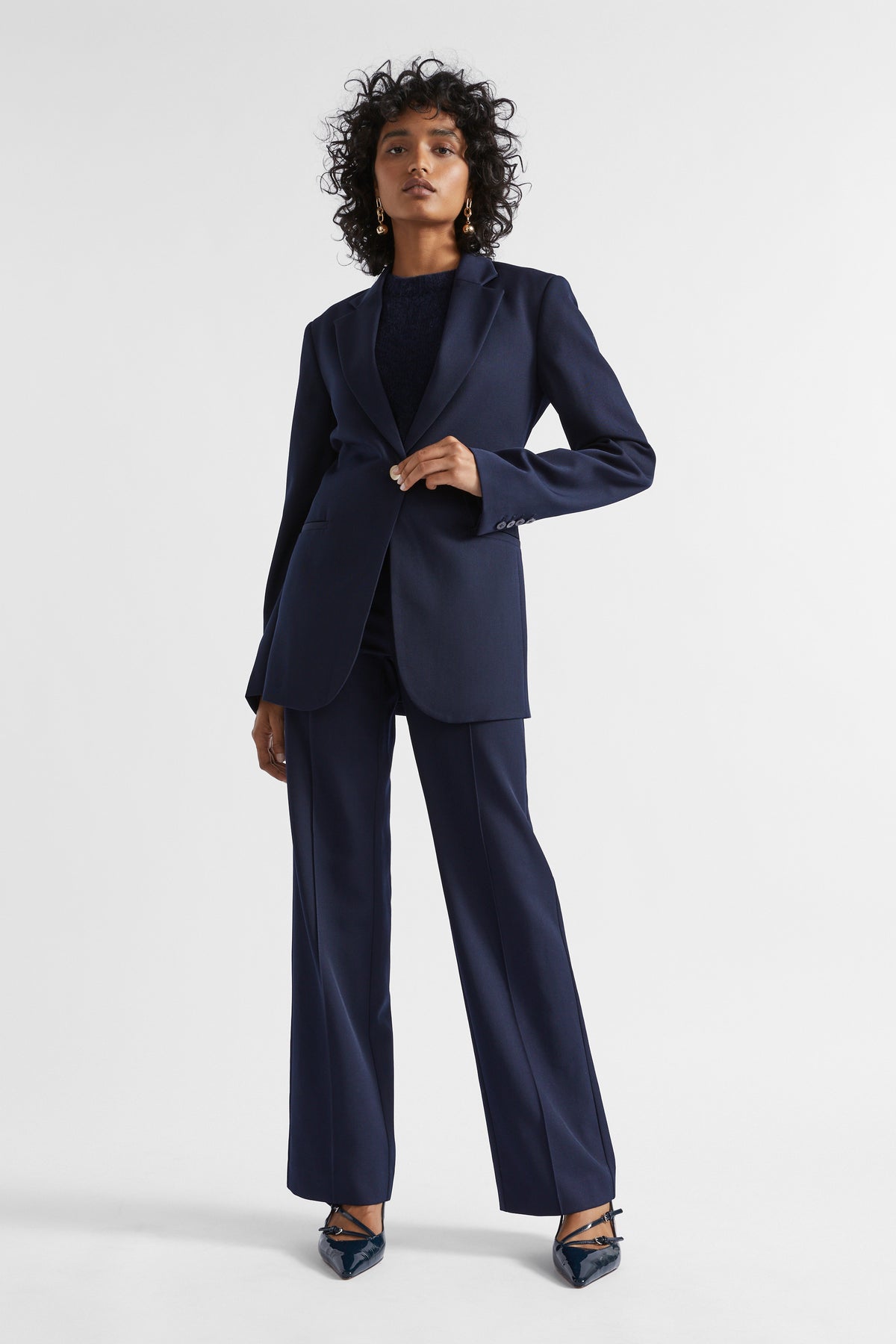 Wool Blend Tailored Pant