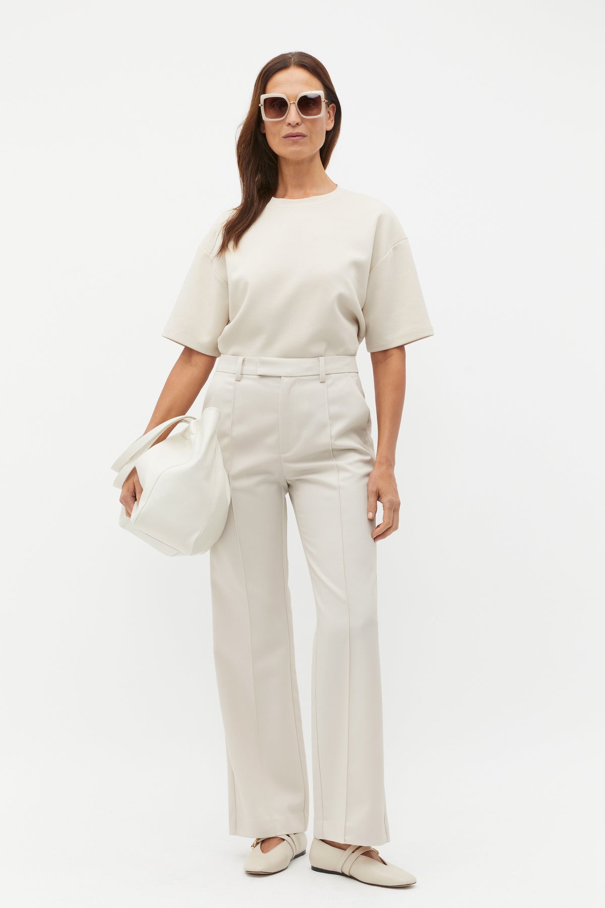 Wool Blend Tailored Pant