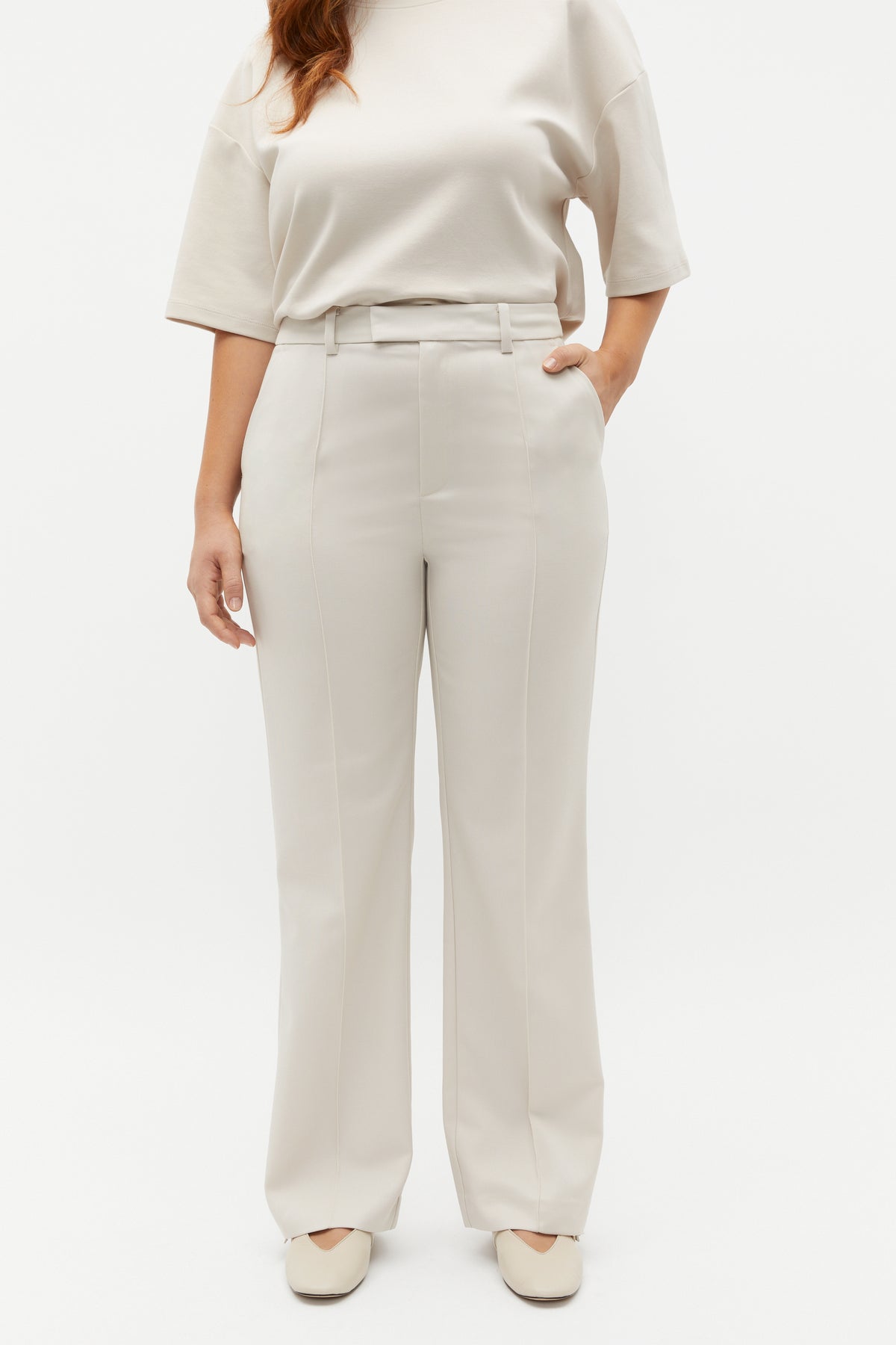 Wool Blend Tailored Pant