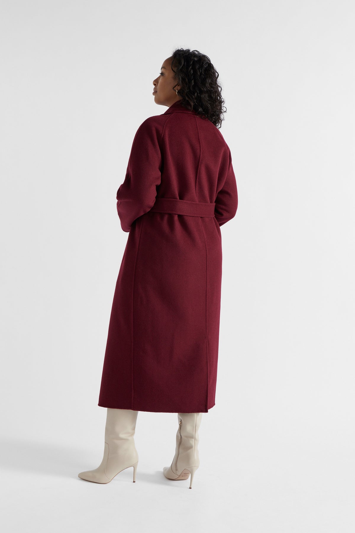 Wool Blend Tie Coat