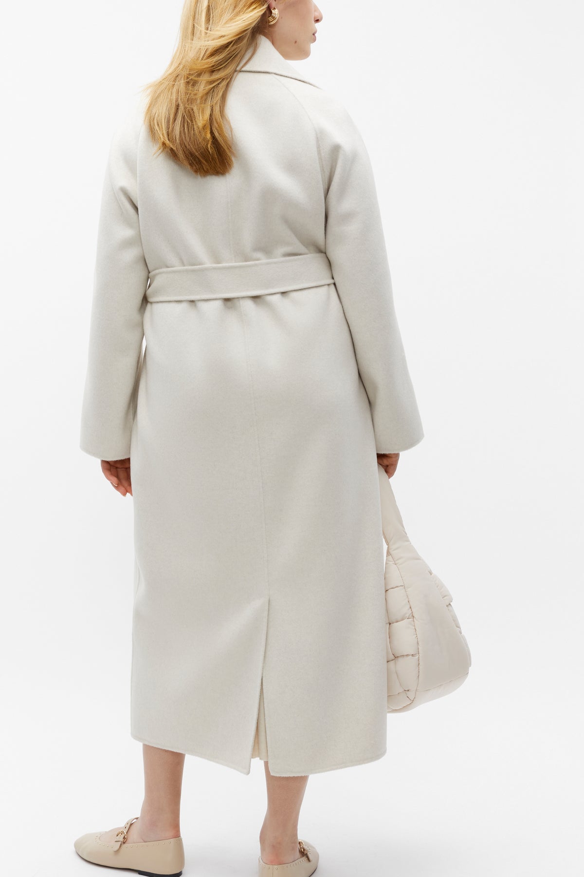 Wool Blend Tie Coat