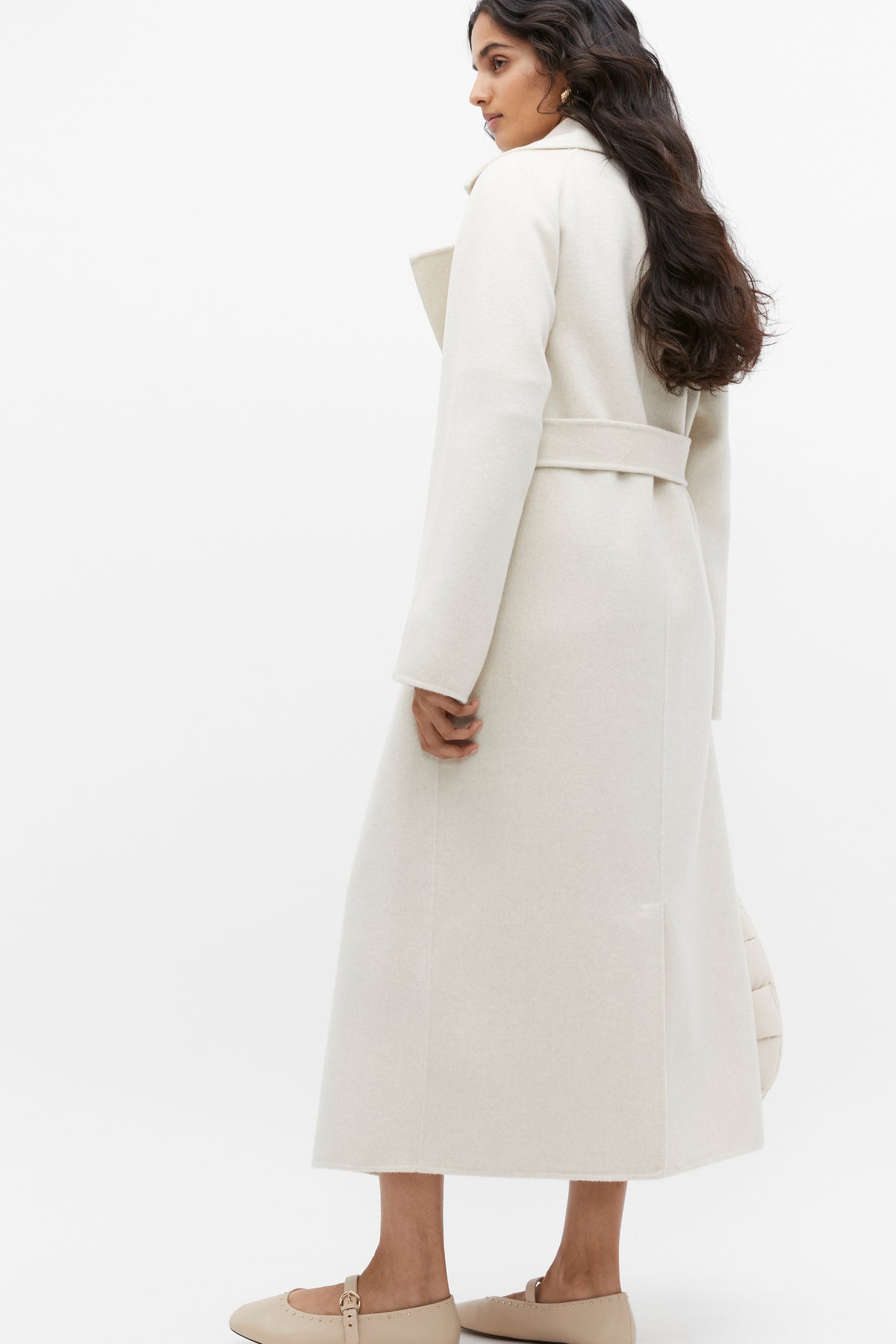 Wool Blend Tie Coat