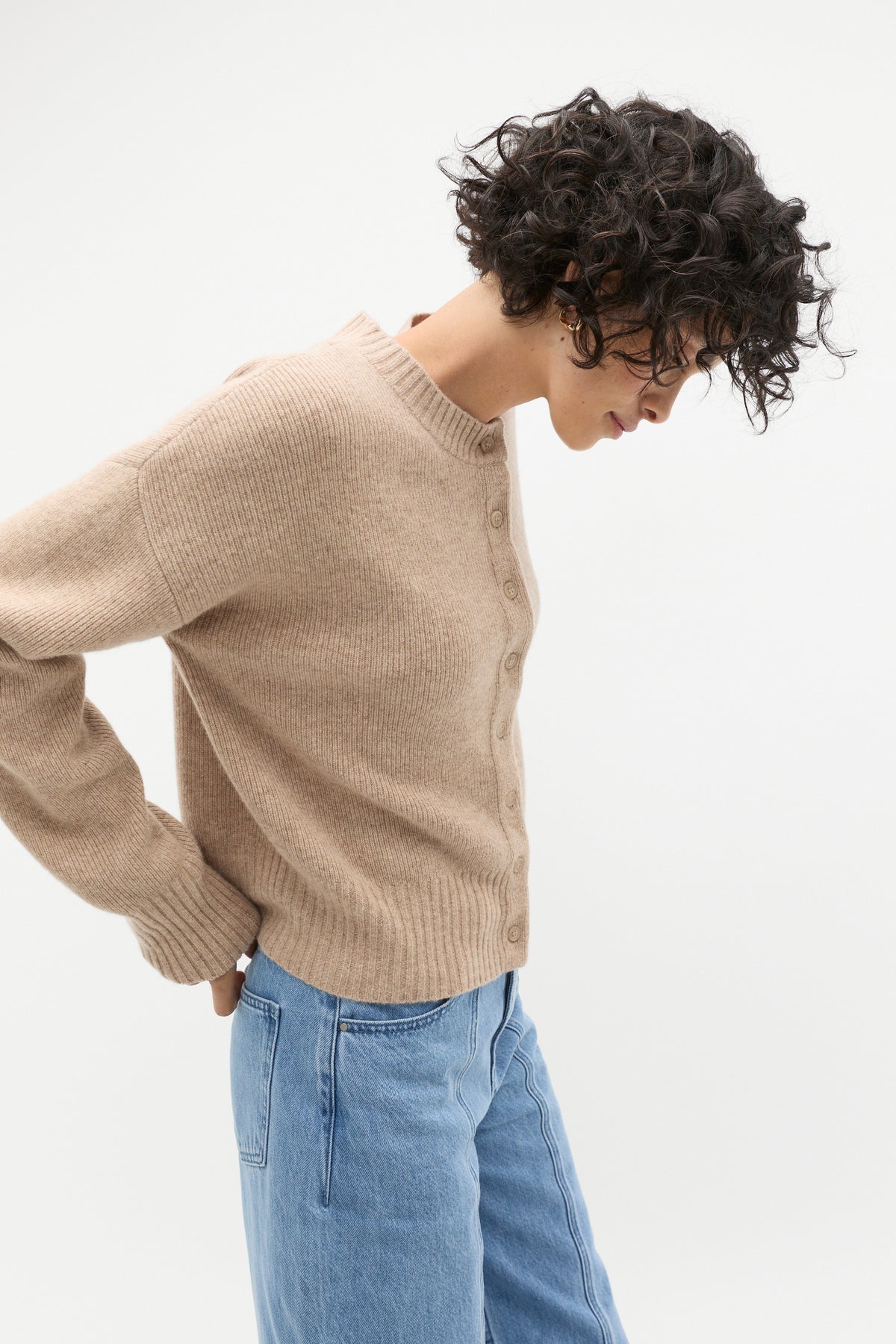Merino Button Up Knit Cardigan