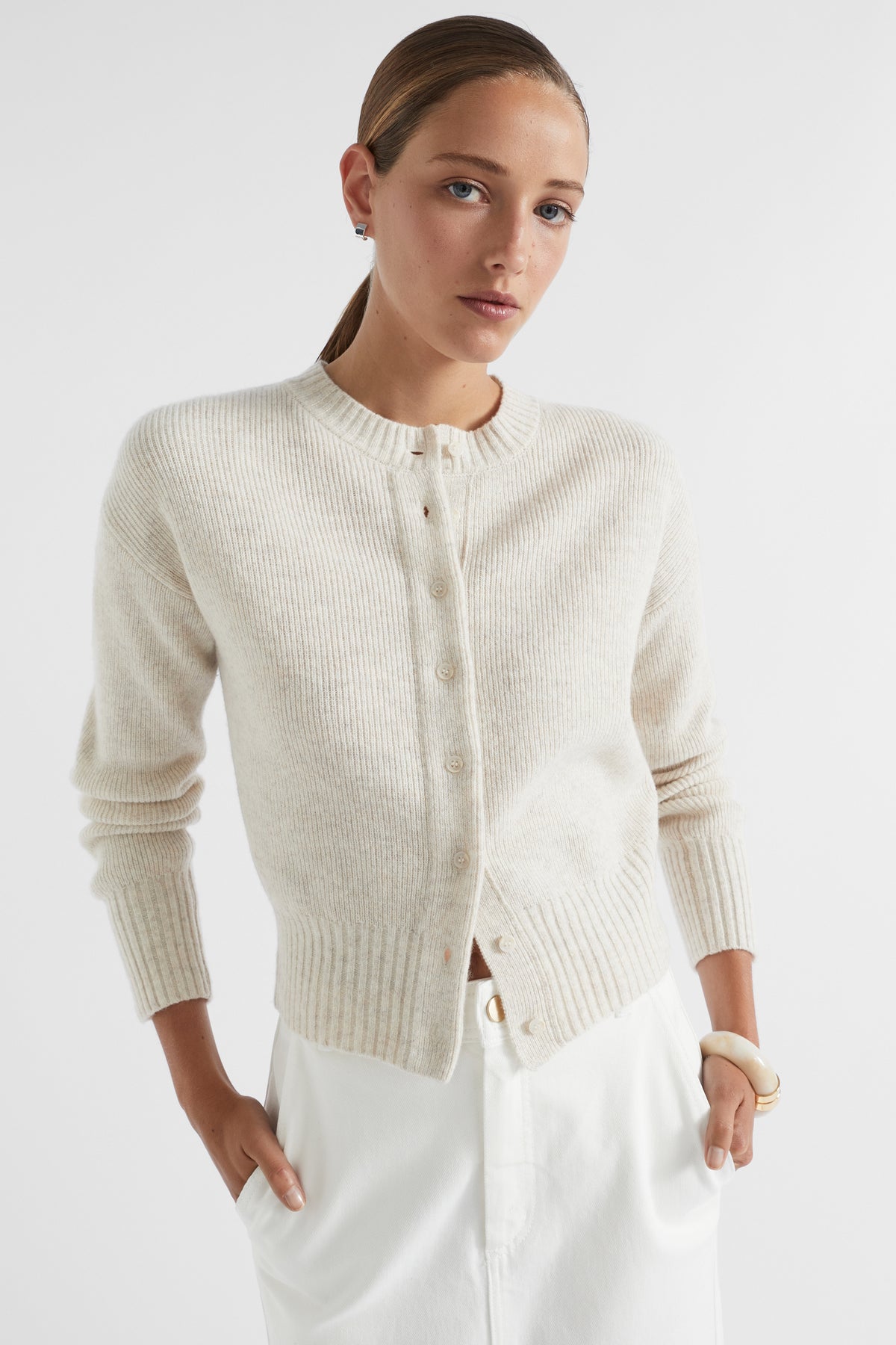 Merino Button Up Knit Cardigan