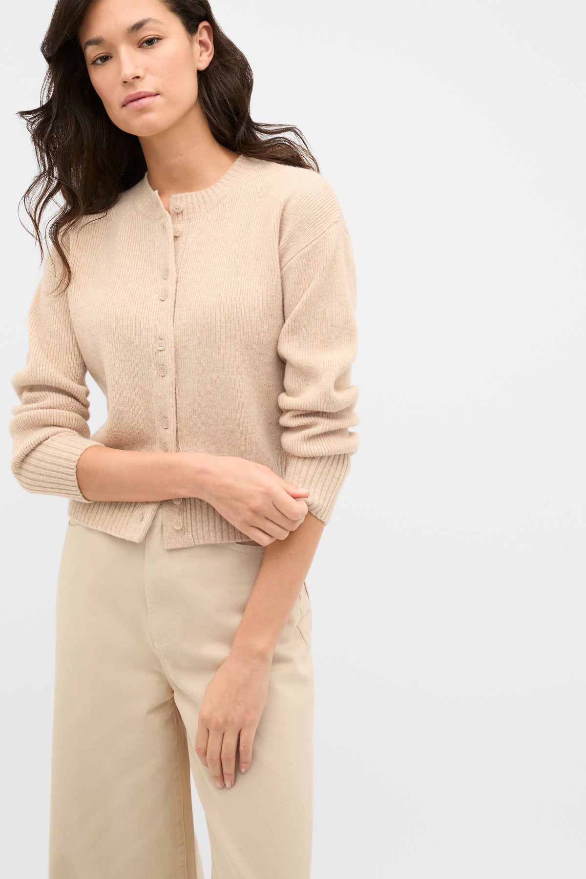 Merino Button Up Knit Cardigan
