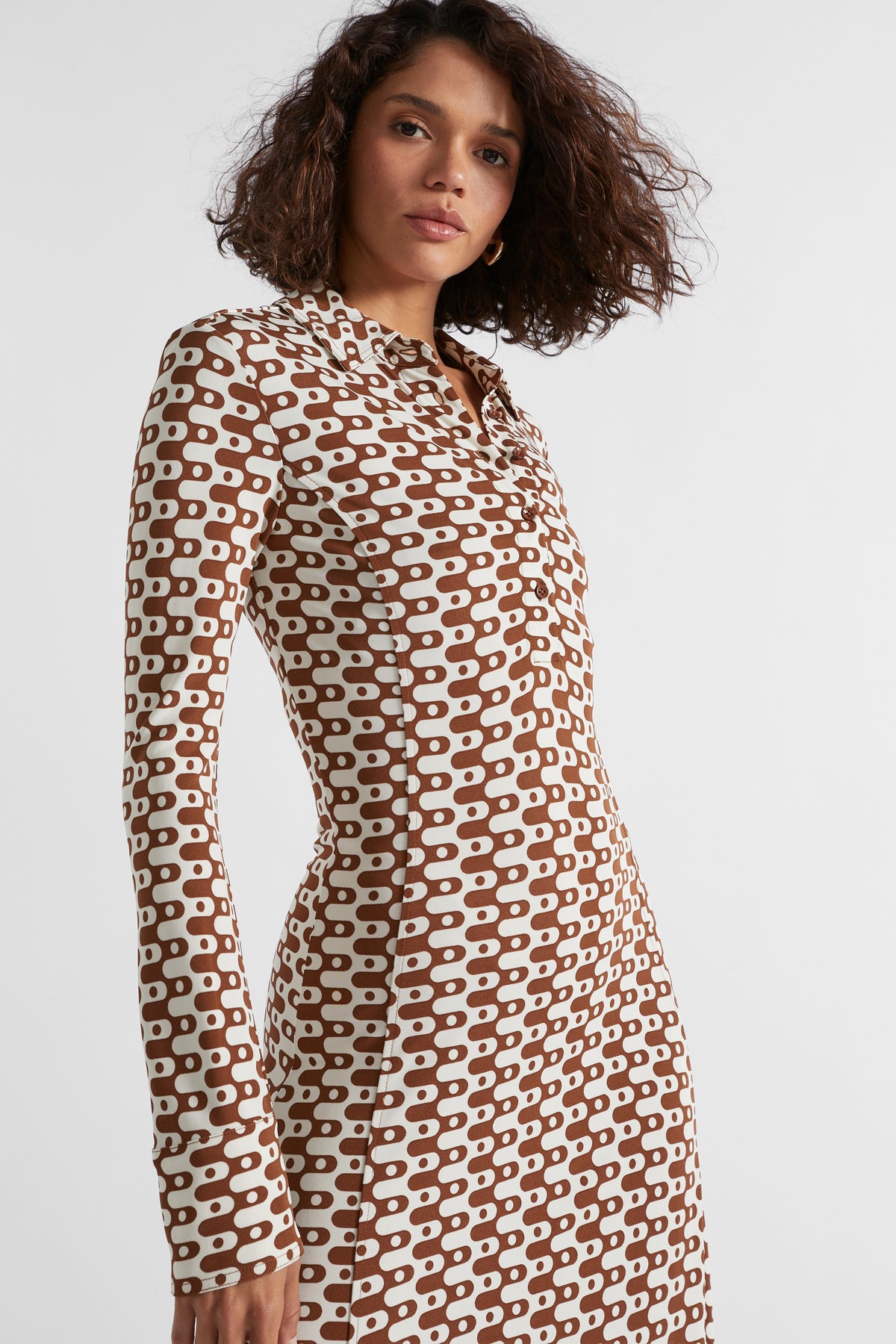 Geo Swirl Midi Dress