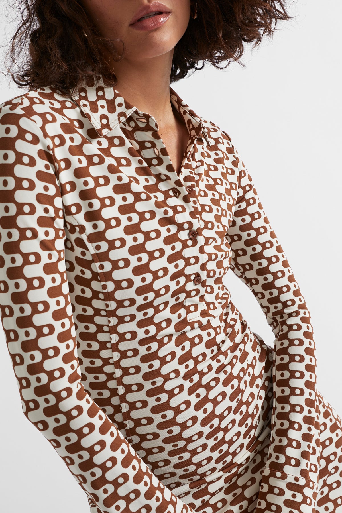 Geo Swirl Midi Dress