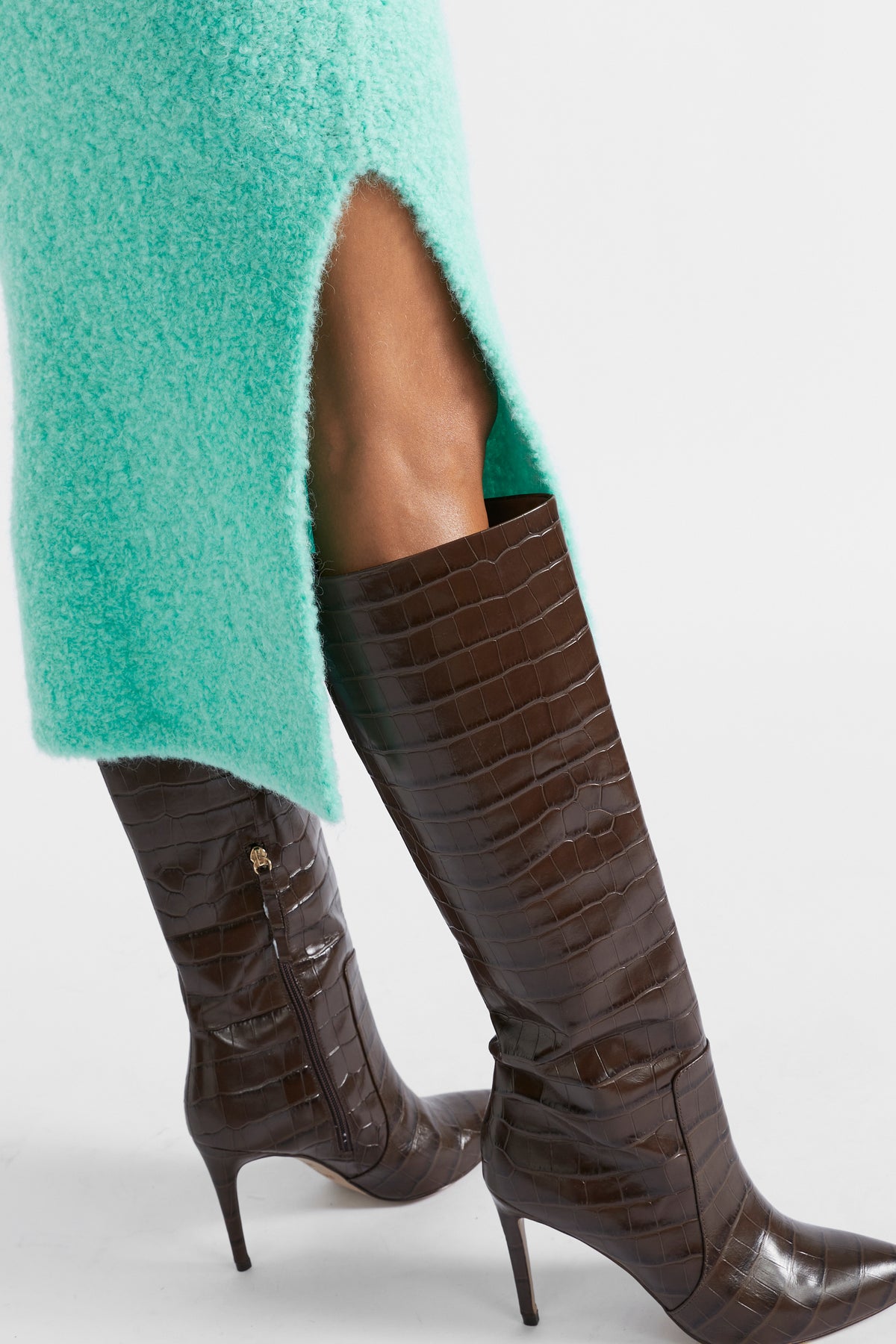 Boucle Knit Midi Skirt